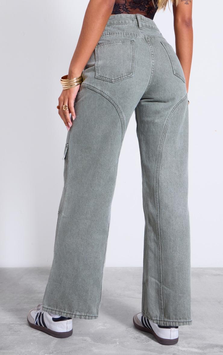 Vintage Seam Detail Straight Leg Jeans Product Image