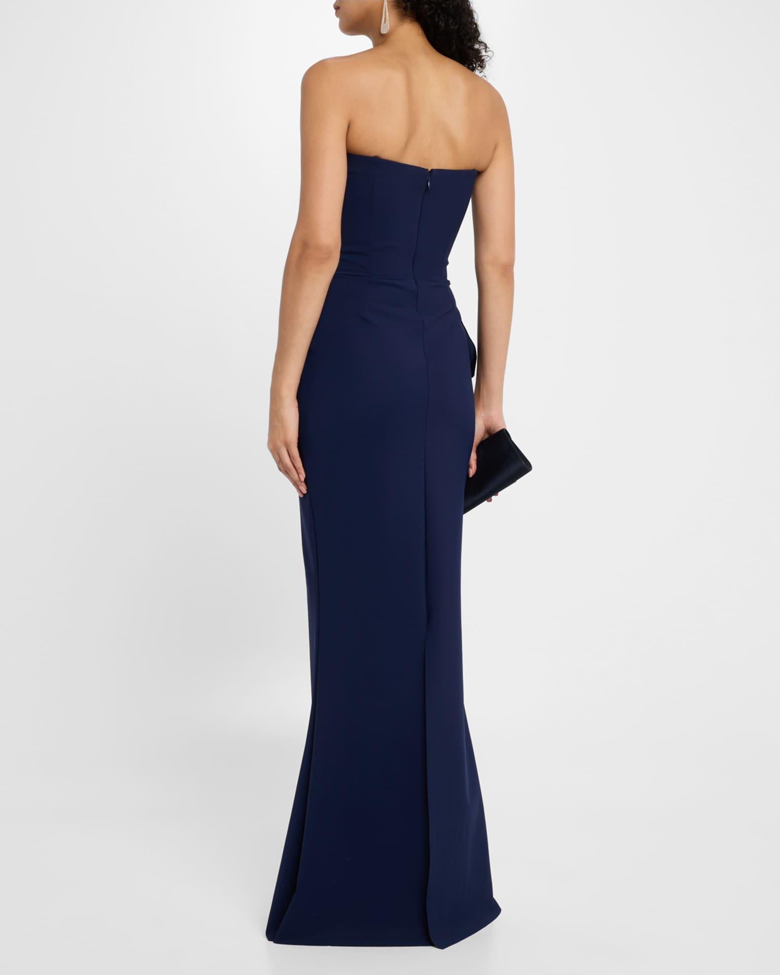 Strapless Flower-Embellished Mermaid Gown Product Image