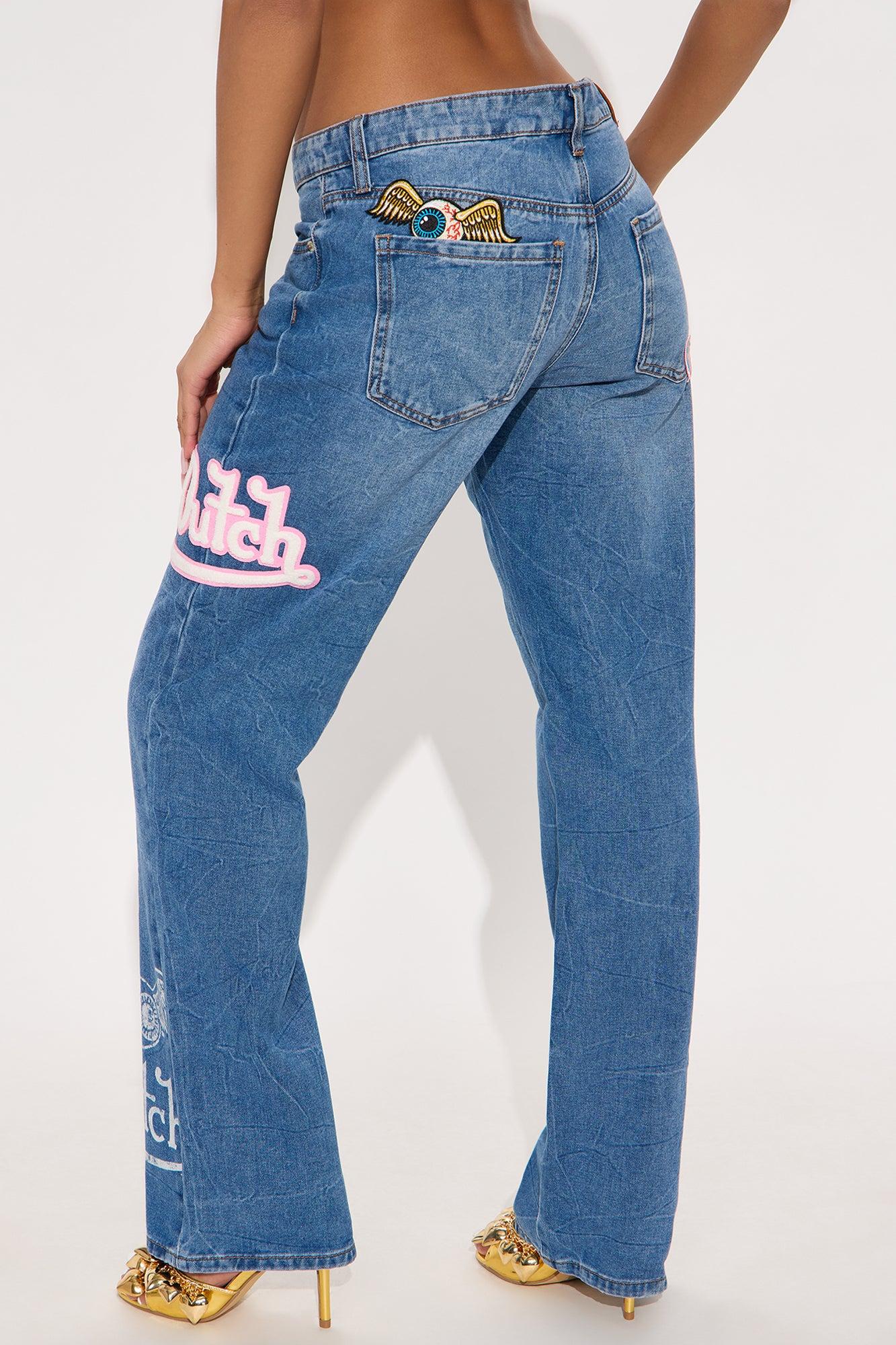 Von Dutch Originals Straight Leg Jeans - Medium Wash Female Product Image