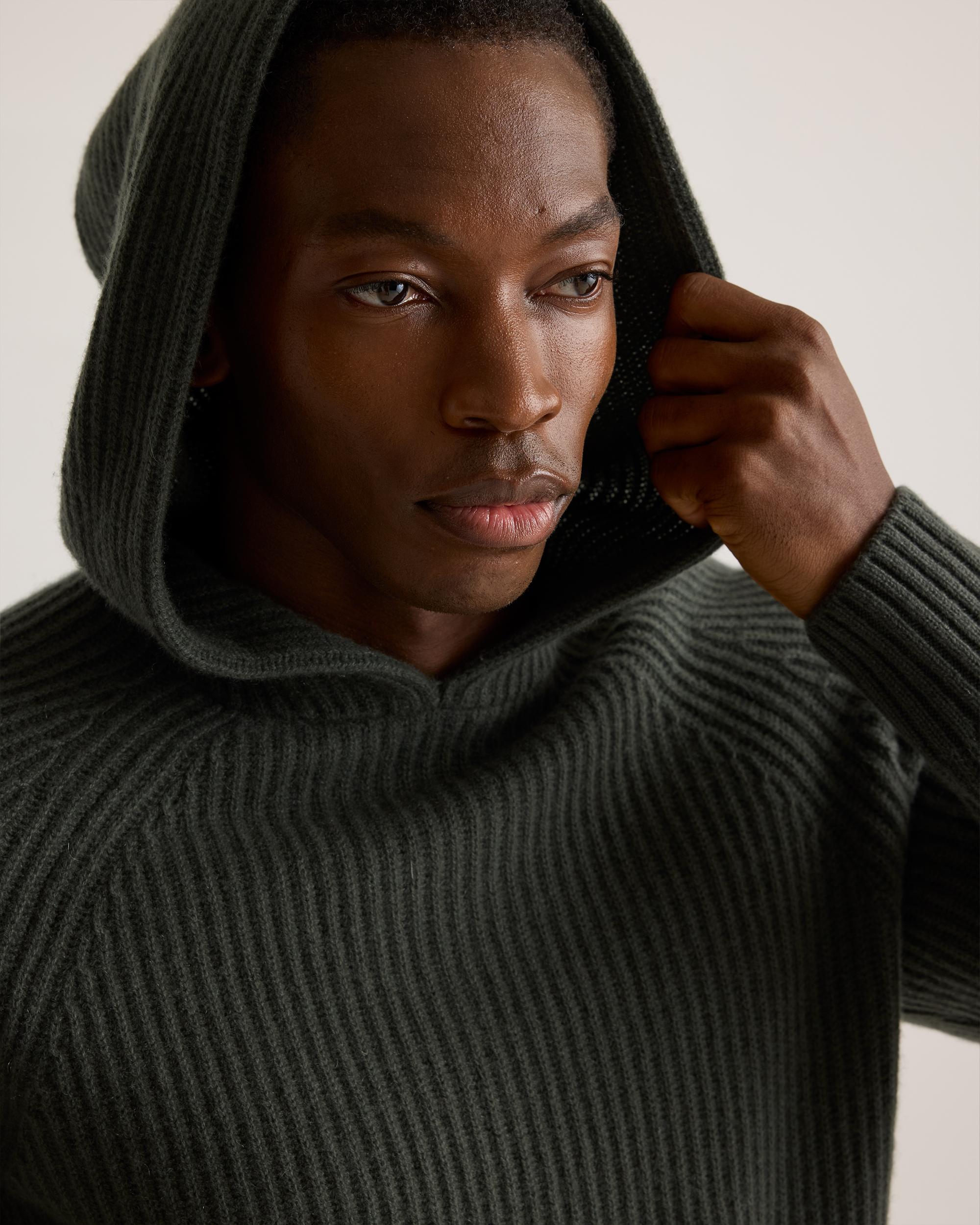Quince | Men's Mongolian Cashmere Fisherman Pullover Hoodie Product Image