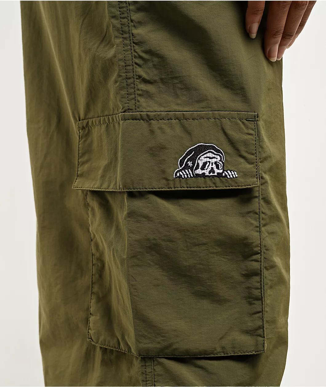 Lurking Class by Sketchy Tank Barbed Wire Olive Parachute Pants Product Image