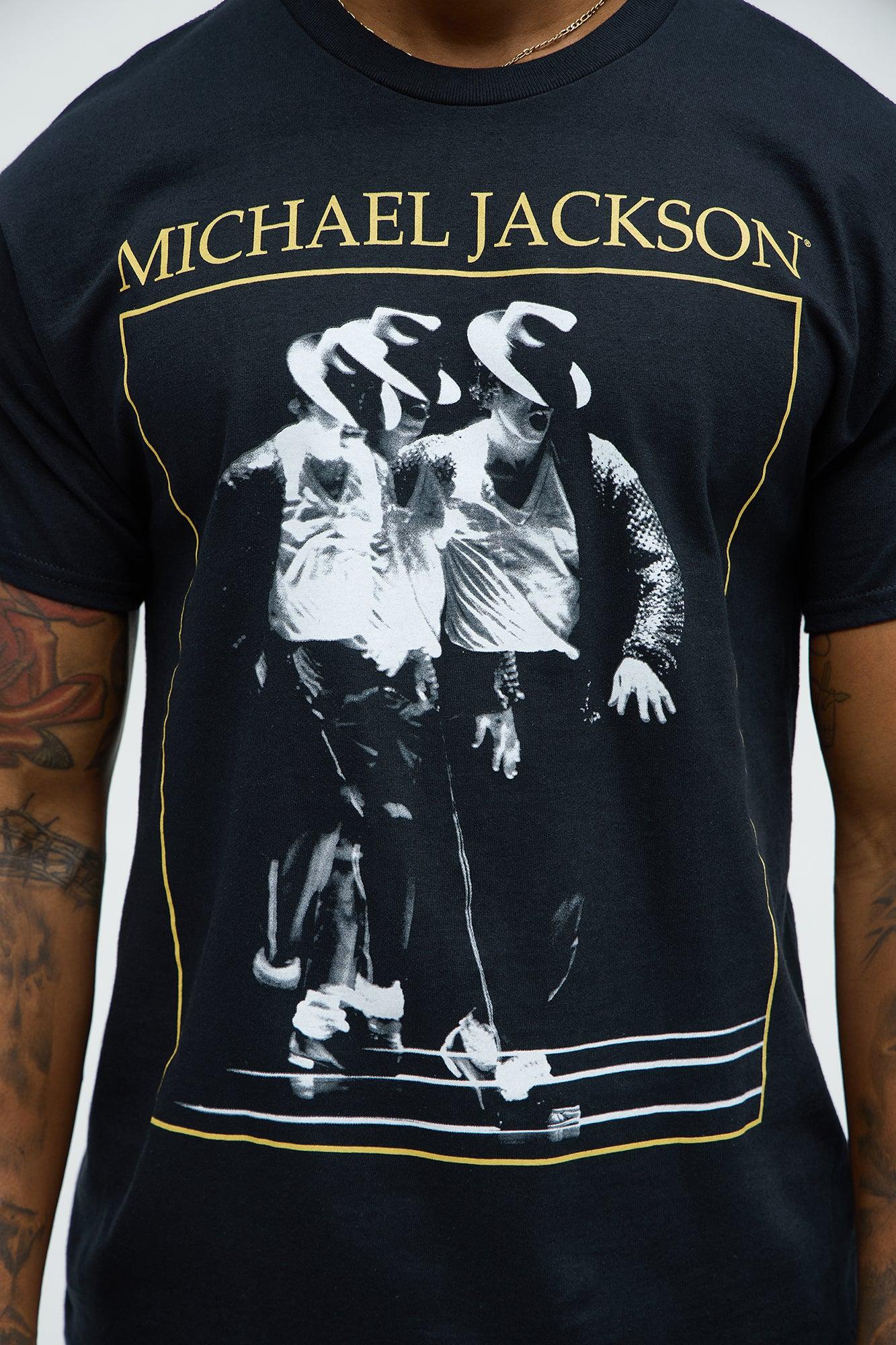 Michael Jackson Moonwalk Short Sleeve Tee - Black Product Image
