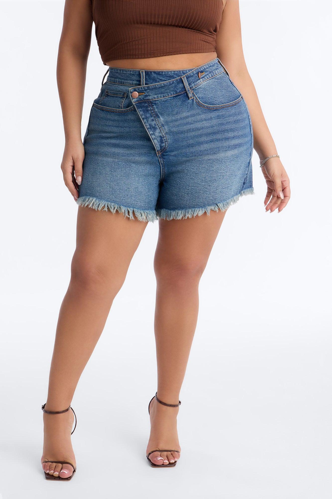Salinas Crossover Stretch Denim Shorts - Vintage Wash Female Product Image
