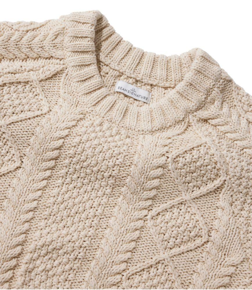 Women's Signature Cotton Fisherman Sweater, Crewneck Product Image