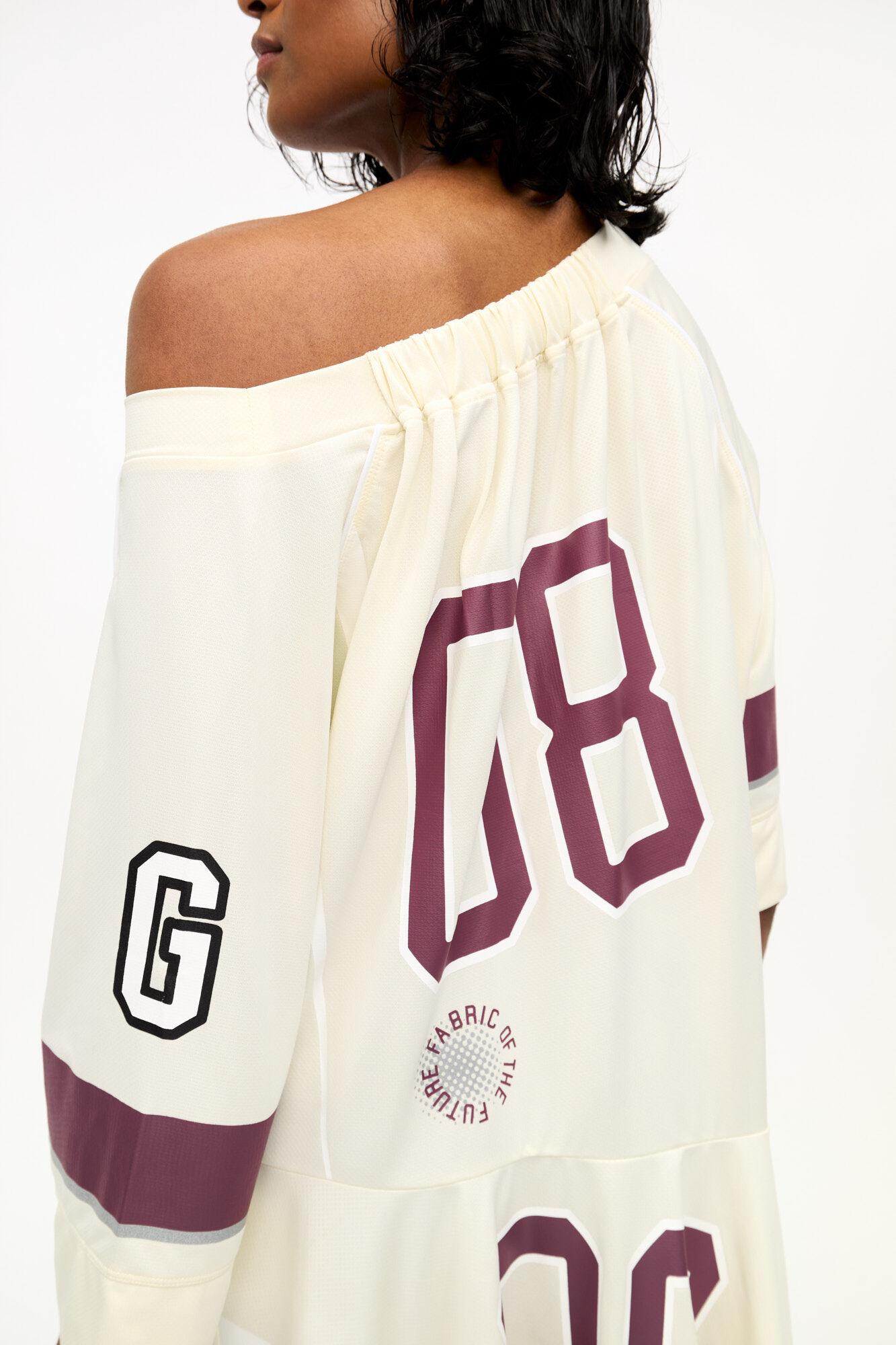 Ivory Future Mesh Oversized Mini Dress Product Image