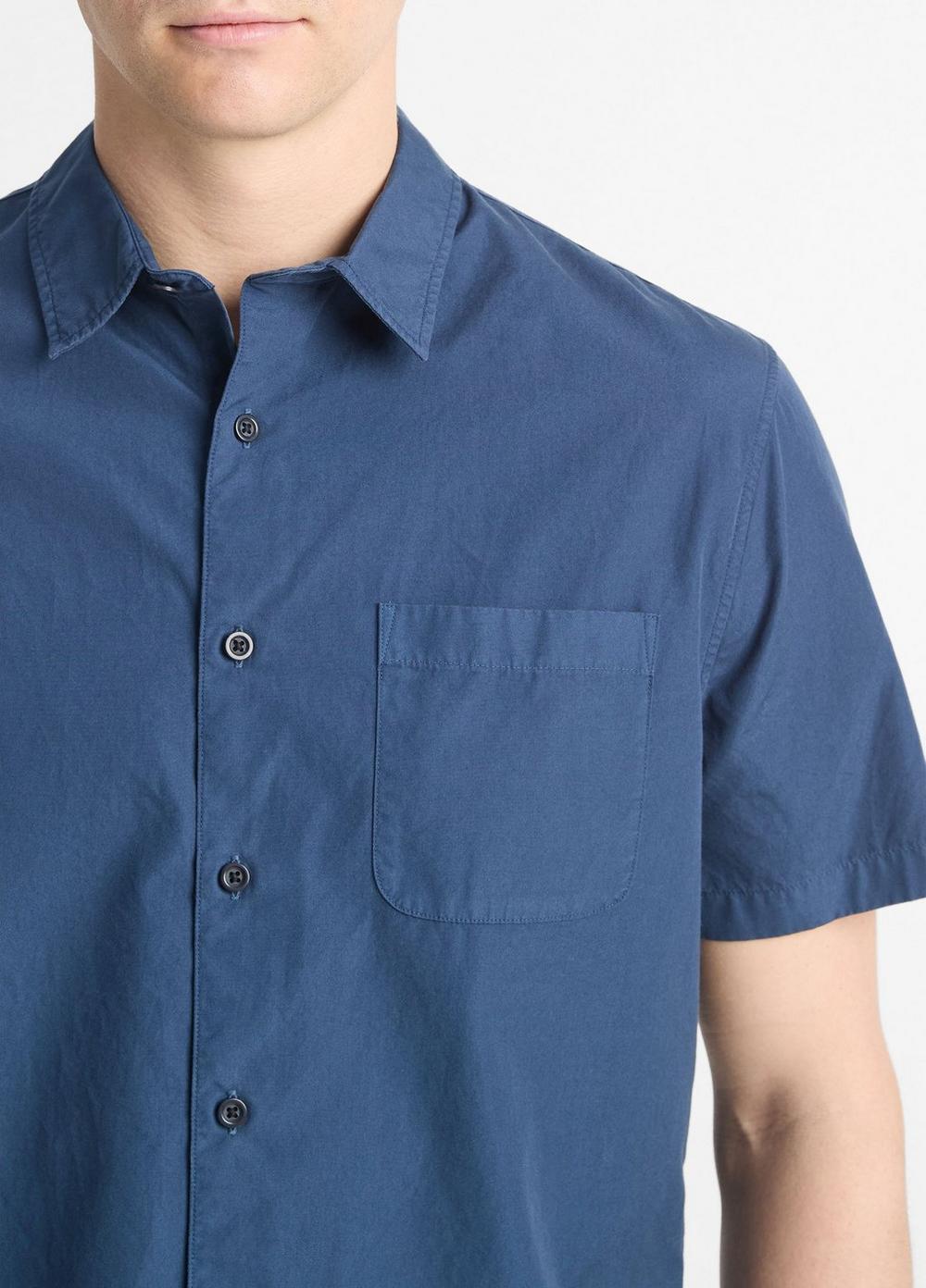 Garment Dye Cotton Poplin Button-Front Shirt Product Image