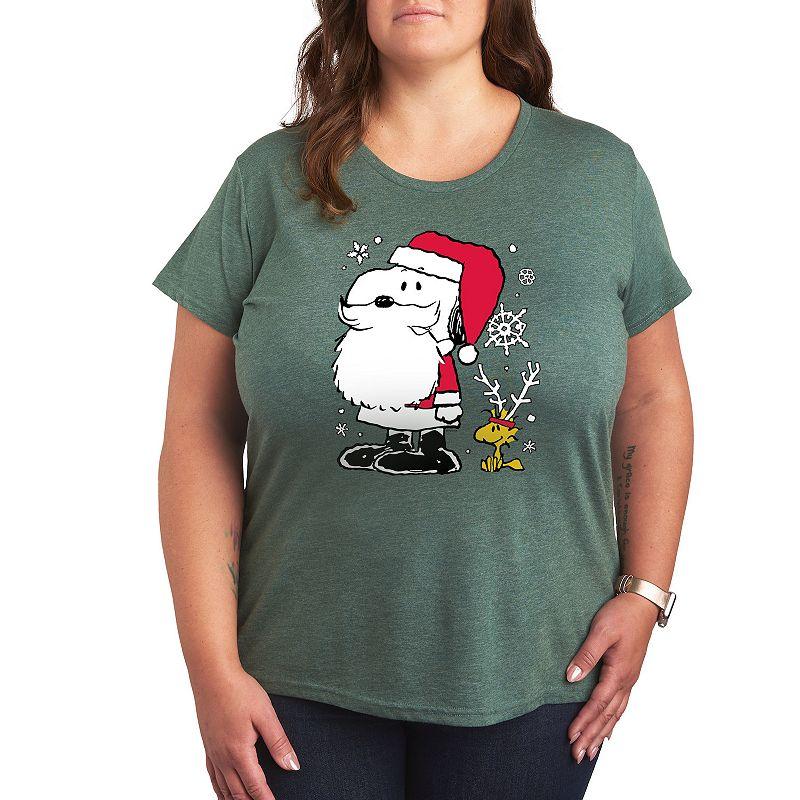 Plus Peanuts Snoopy & Woodstock Graphic Tee, Women's,  Product Image