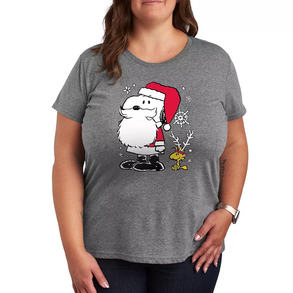 Plus Peanuts Snoopy & Woodstock Graphic Tee, Women's,  Product Image