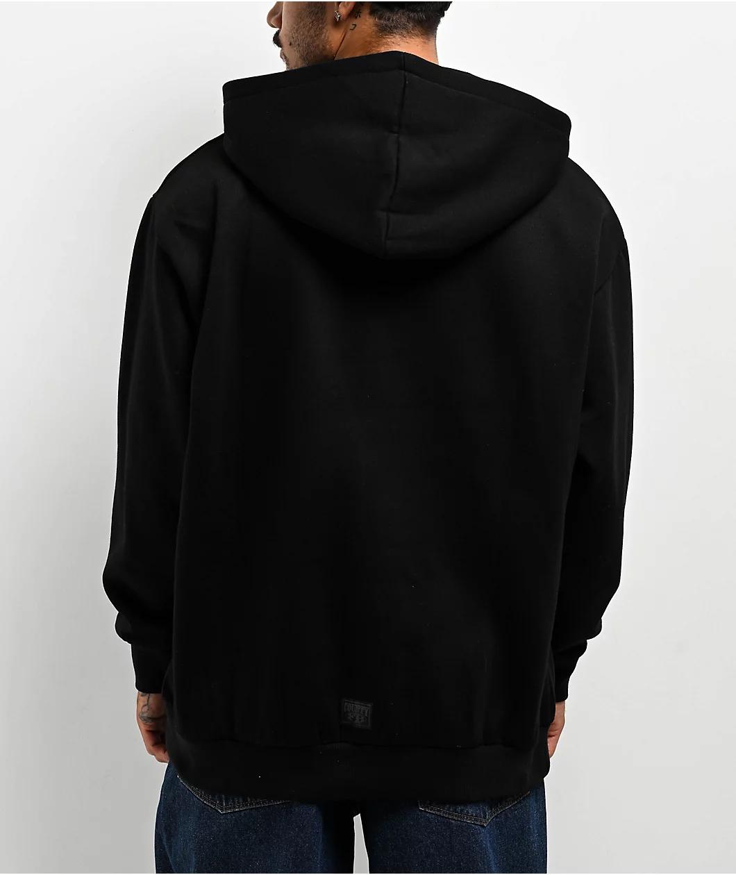 FB County Bold Embroidery Black Hoodie Product Image