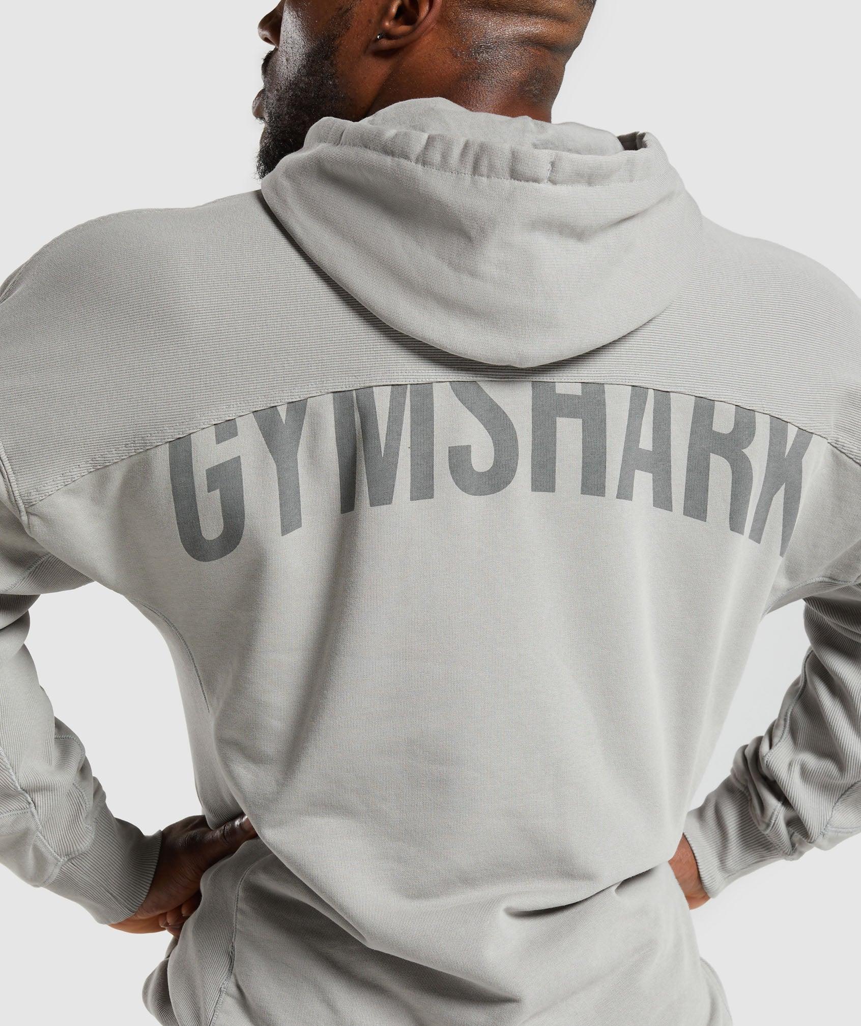 Gymshark Power Washed Hoodie - Smokey Grey Male Product Image