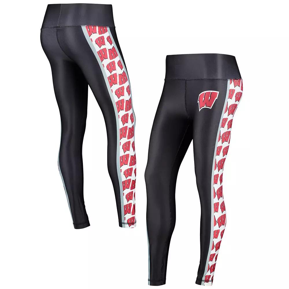 Women's Concepts Sport Black Wisconsin Badgers Dormer Knit Leggings,  Product Image