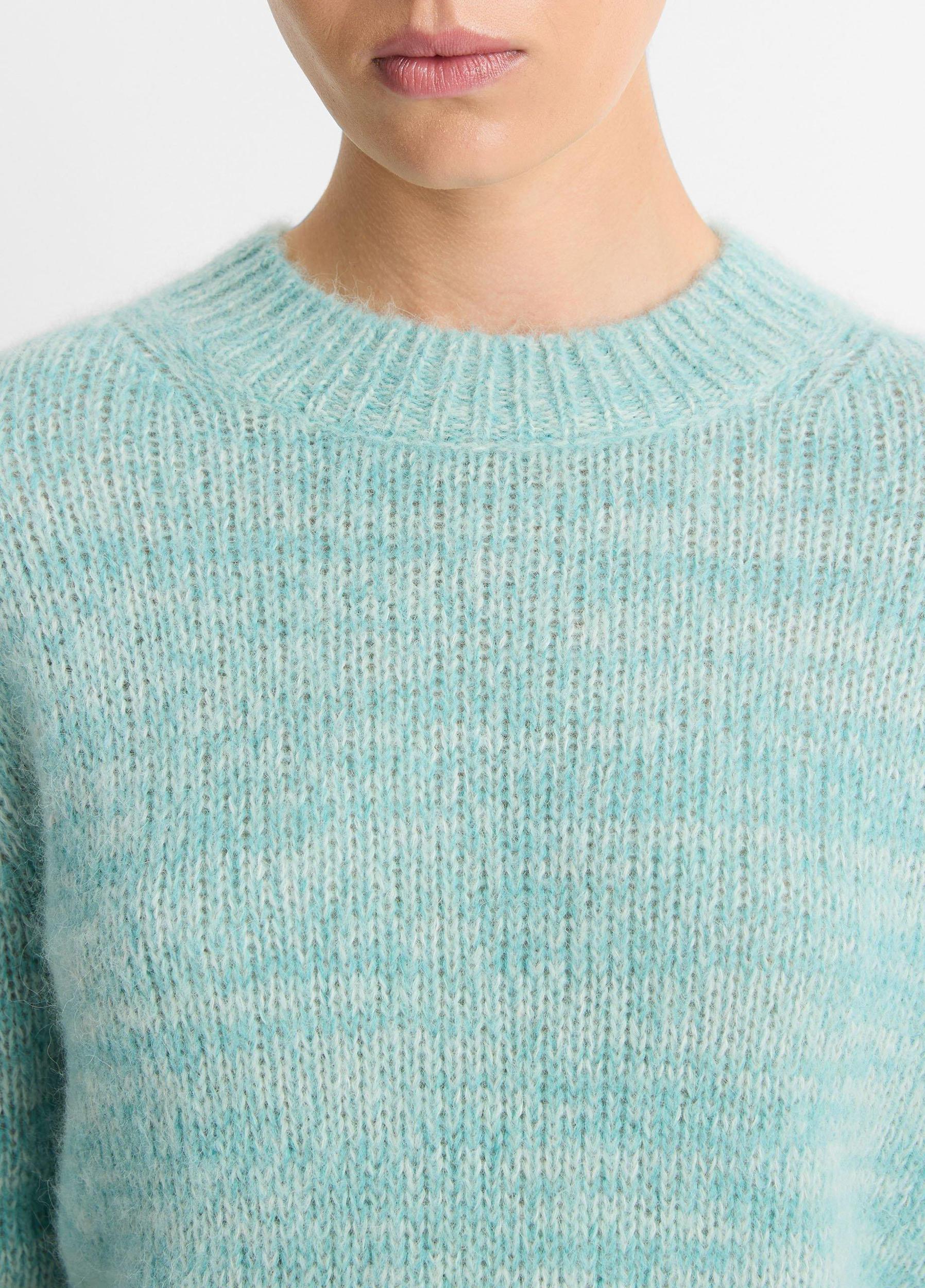 Italian Marled Alpaca-Blend Crew Neck Sweater Product Image