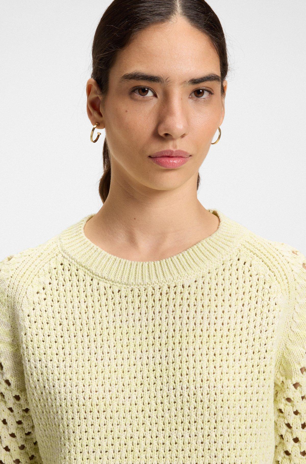 Sweater with mixed knits Product Image