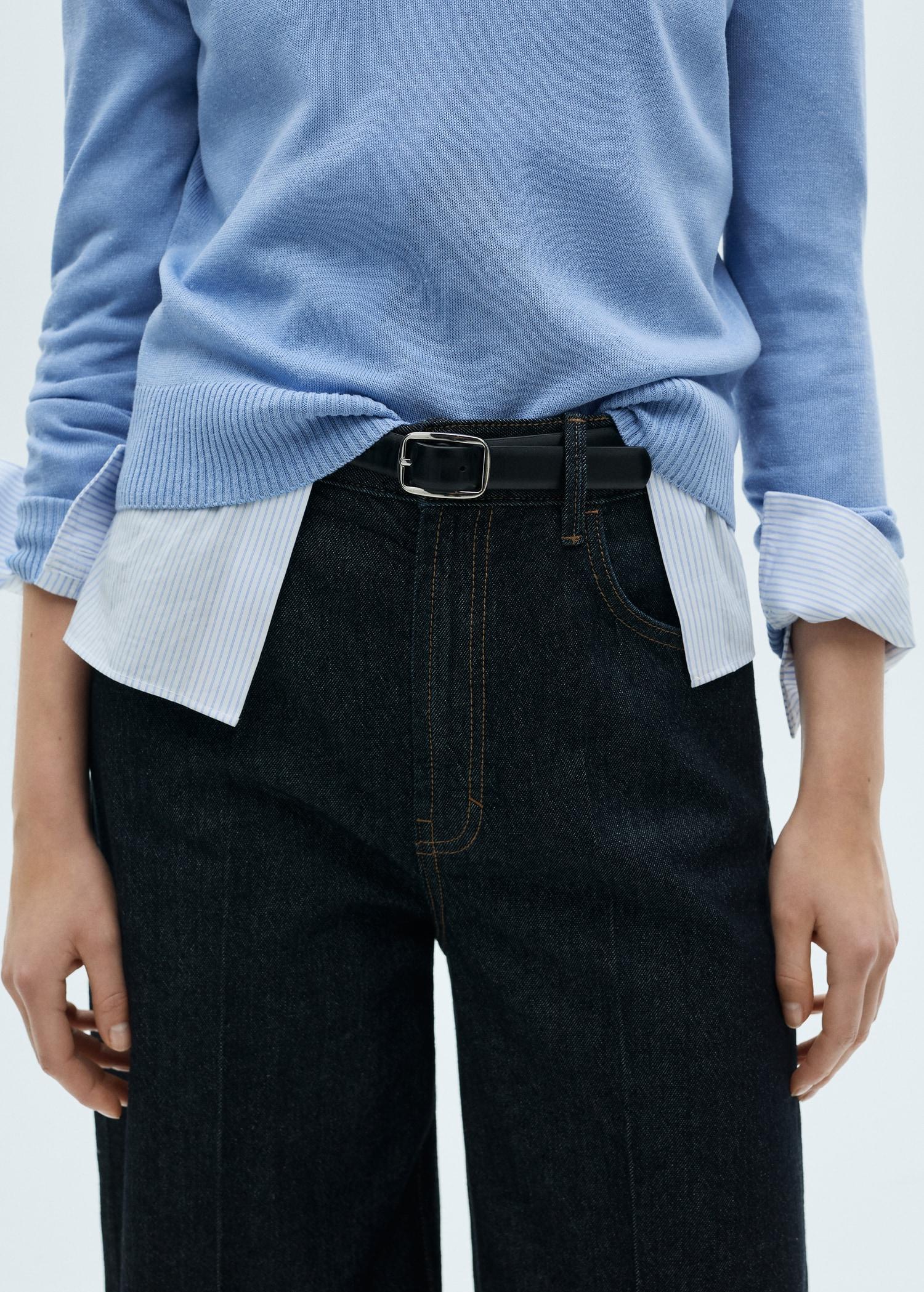 Linen-blend knitted sweater - Women | MANGO USA Product Image