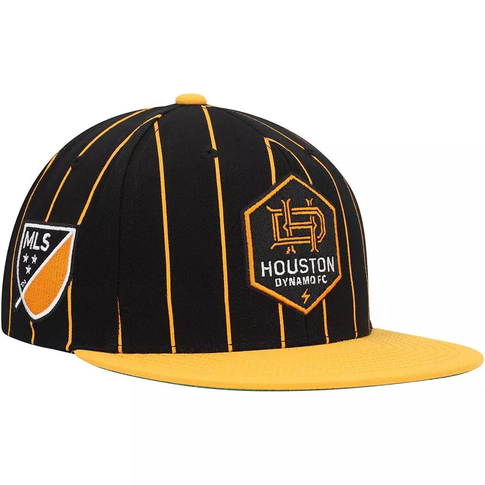 Men's Mitchell & Ness Black Houston Dynamo FC Team Pin Snapback Hat, Dyn Black Product Image