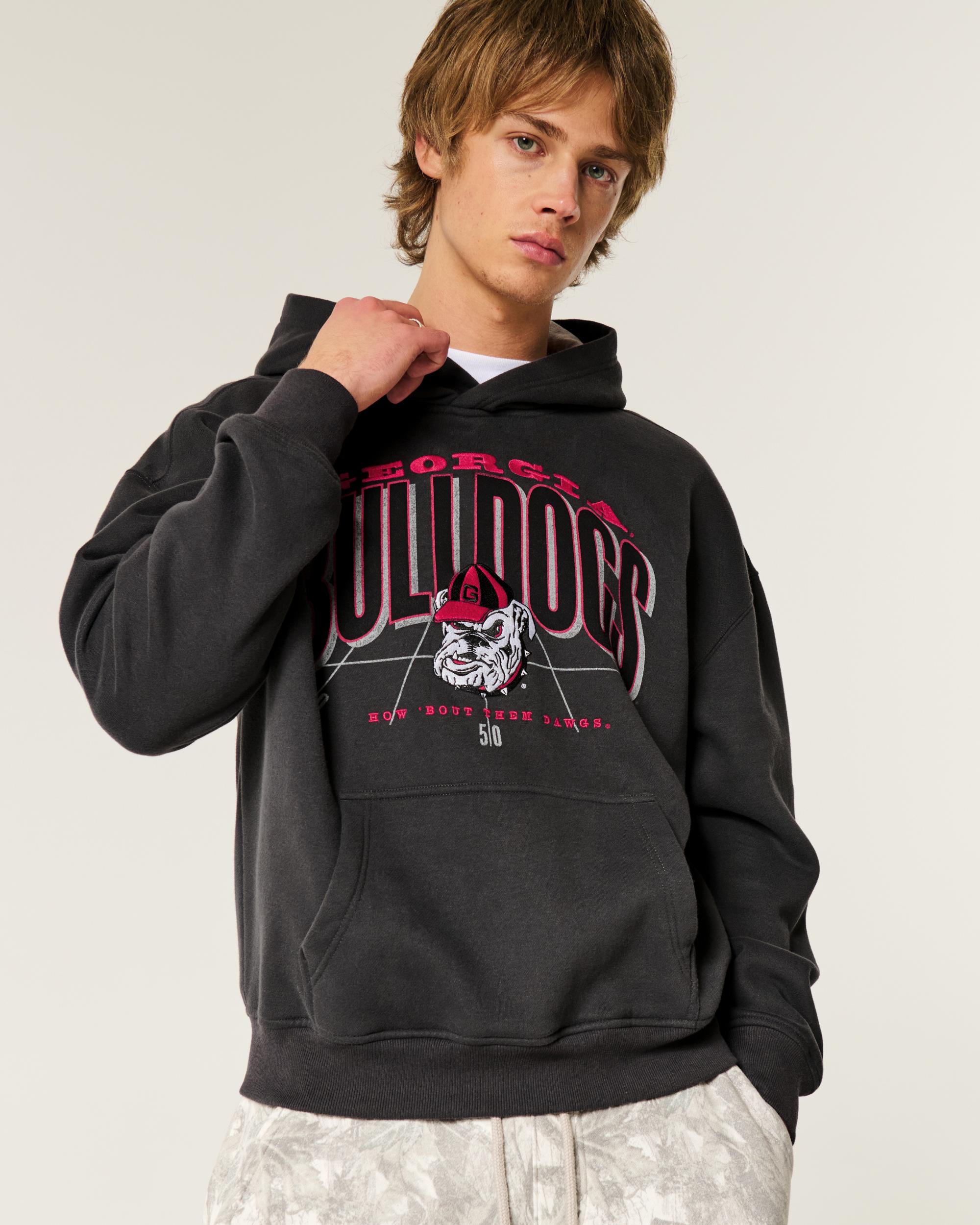Boxy UConn Graphic Hoodie Product Image