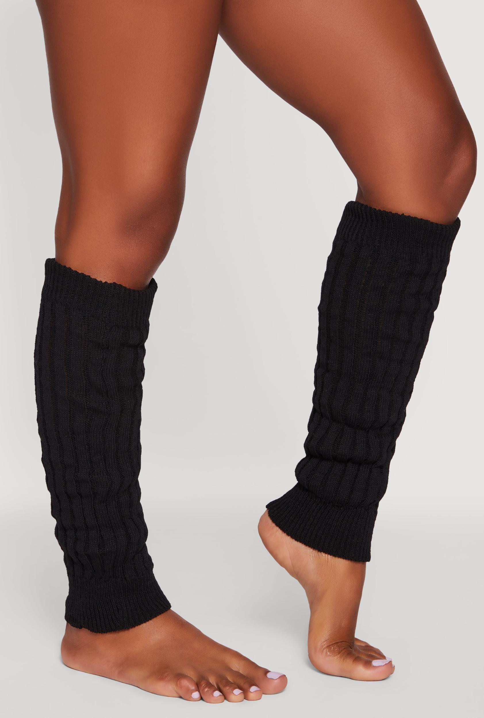 Ribbed Knit Leg Warmers Female Product Image