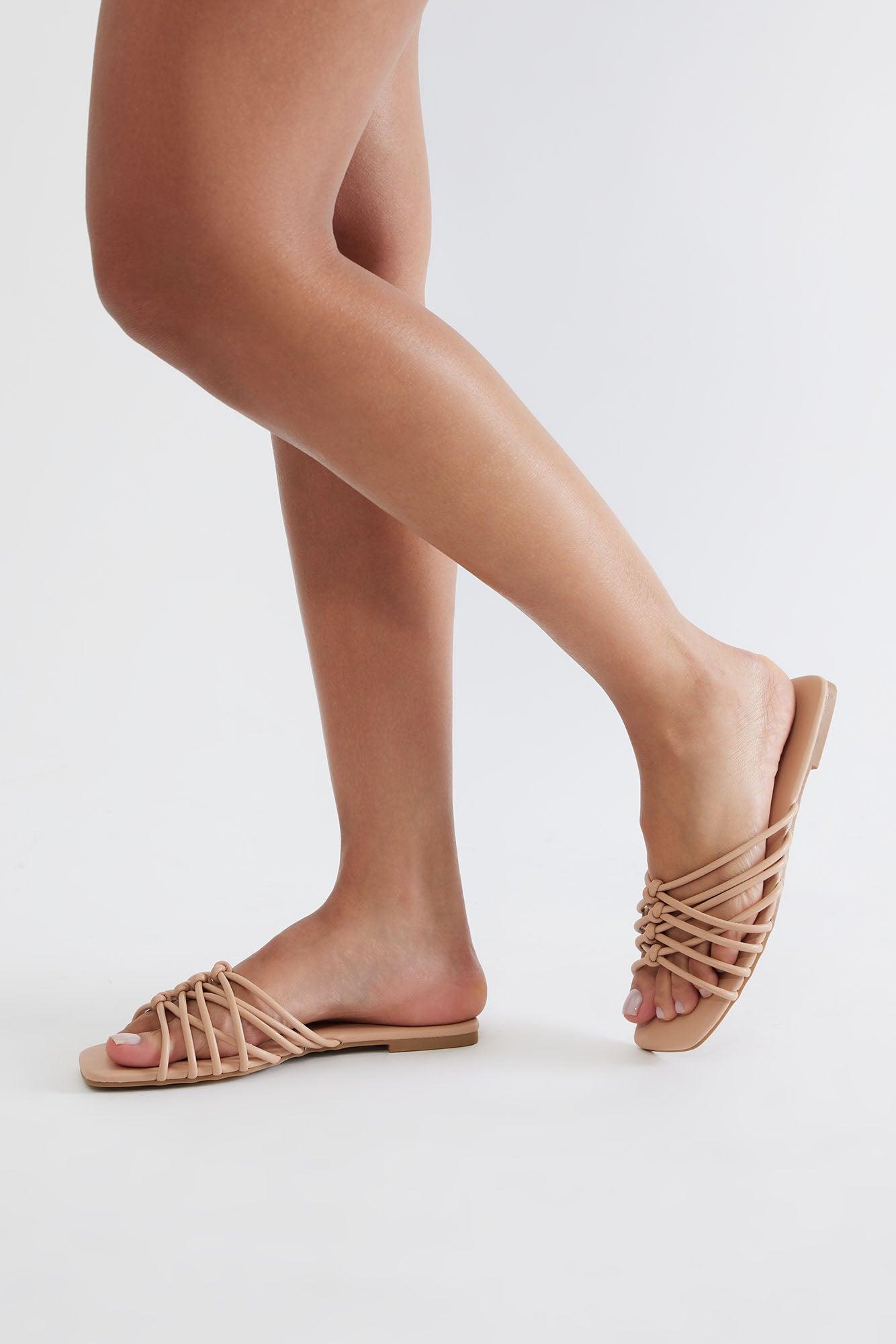 Vesper Slip On Sandals - Nude Product Image