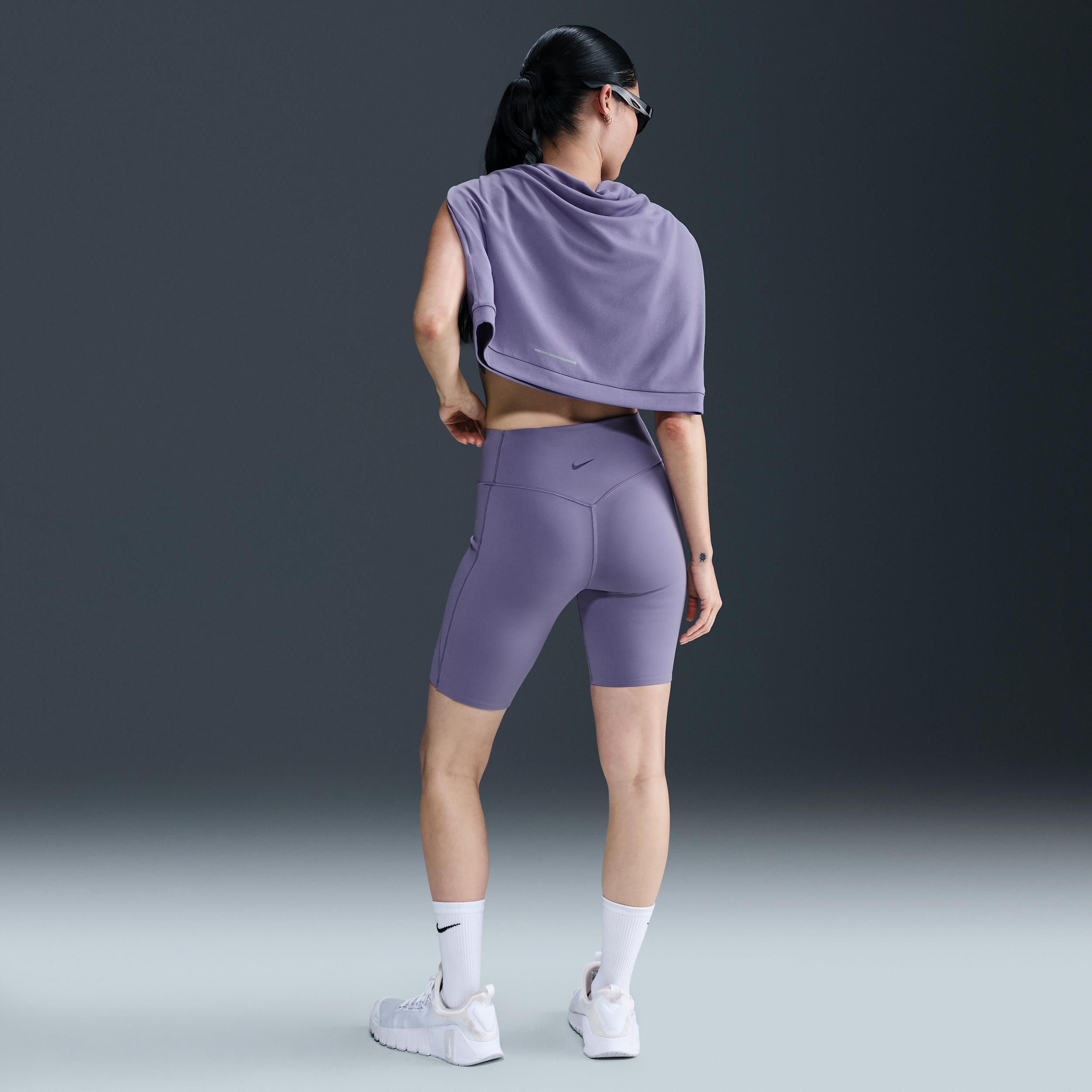 Nike Womens Universa High-Waisted 8 Biker Shorts with No Front Seam | HQ6823-527 Product Image