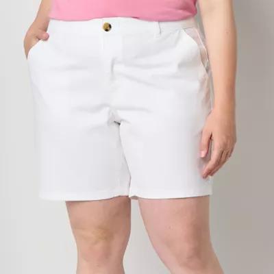 a.n.a Womens 8" Mid Rise Chino Short-Plus Product Image
