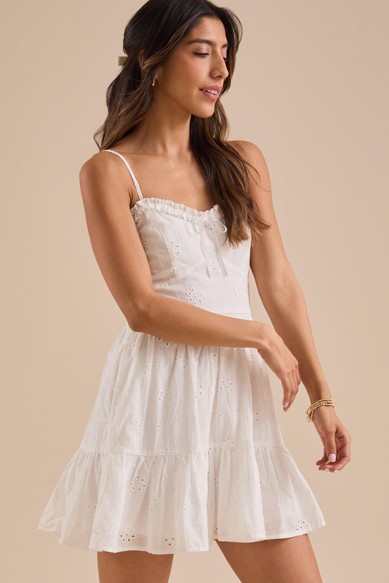 Emberlynn Eyelet Mini Dress Product Image