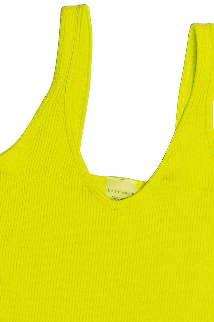 Lime Seamless Crop V Tank Product Image