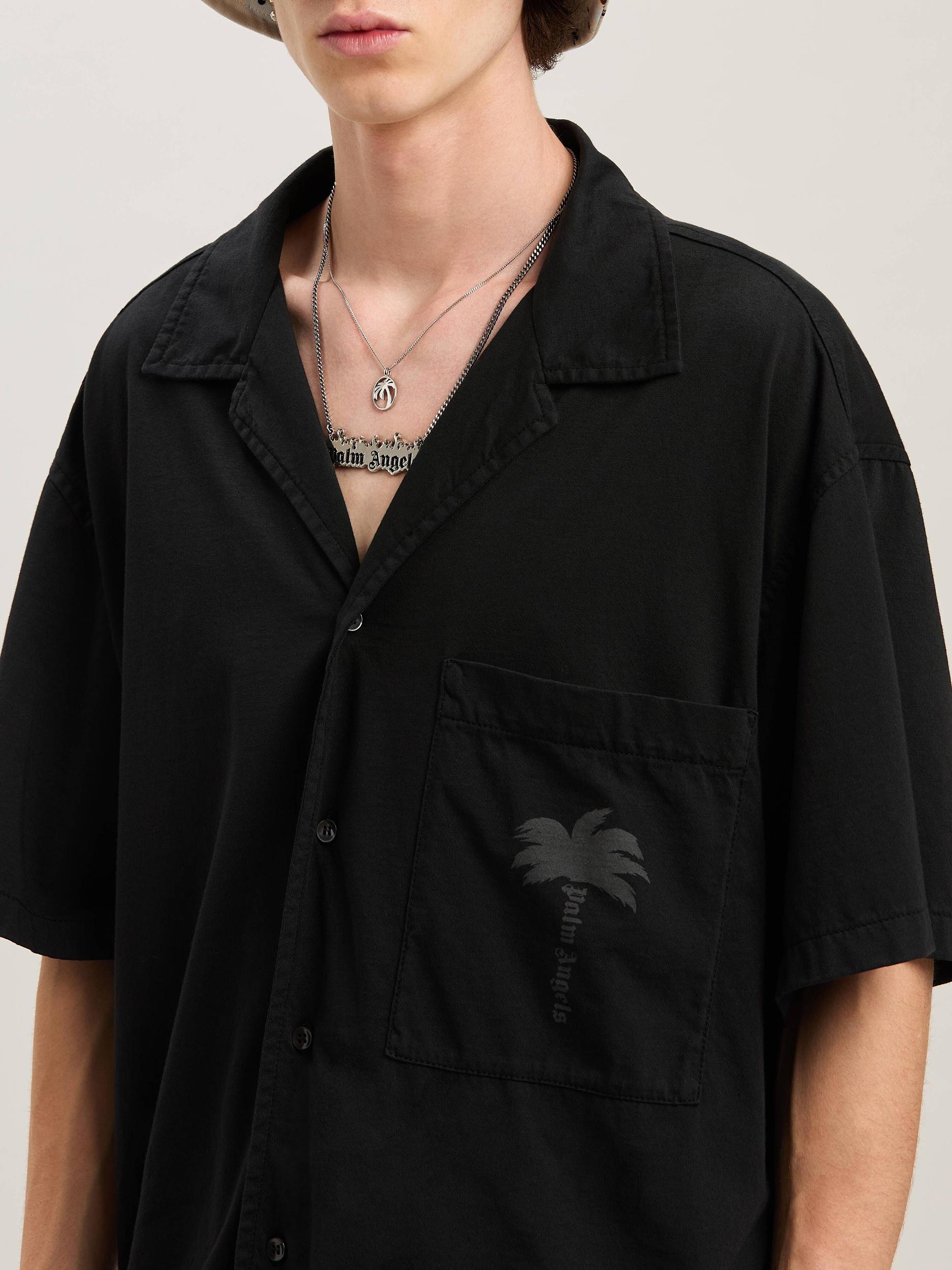 Palm dyed bowling shirt Product Image