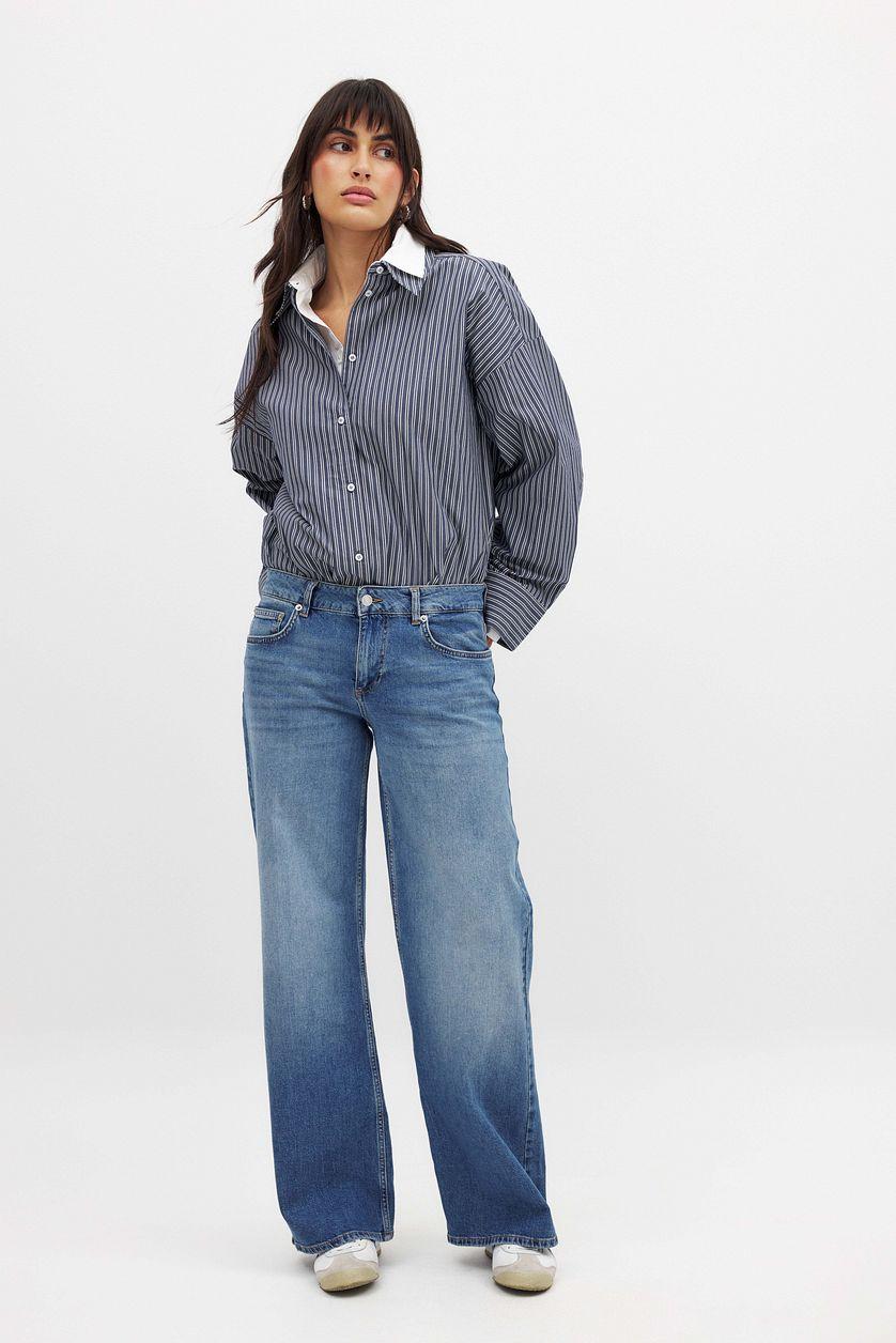 Low Waist Wide Leg Denim Product Image