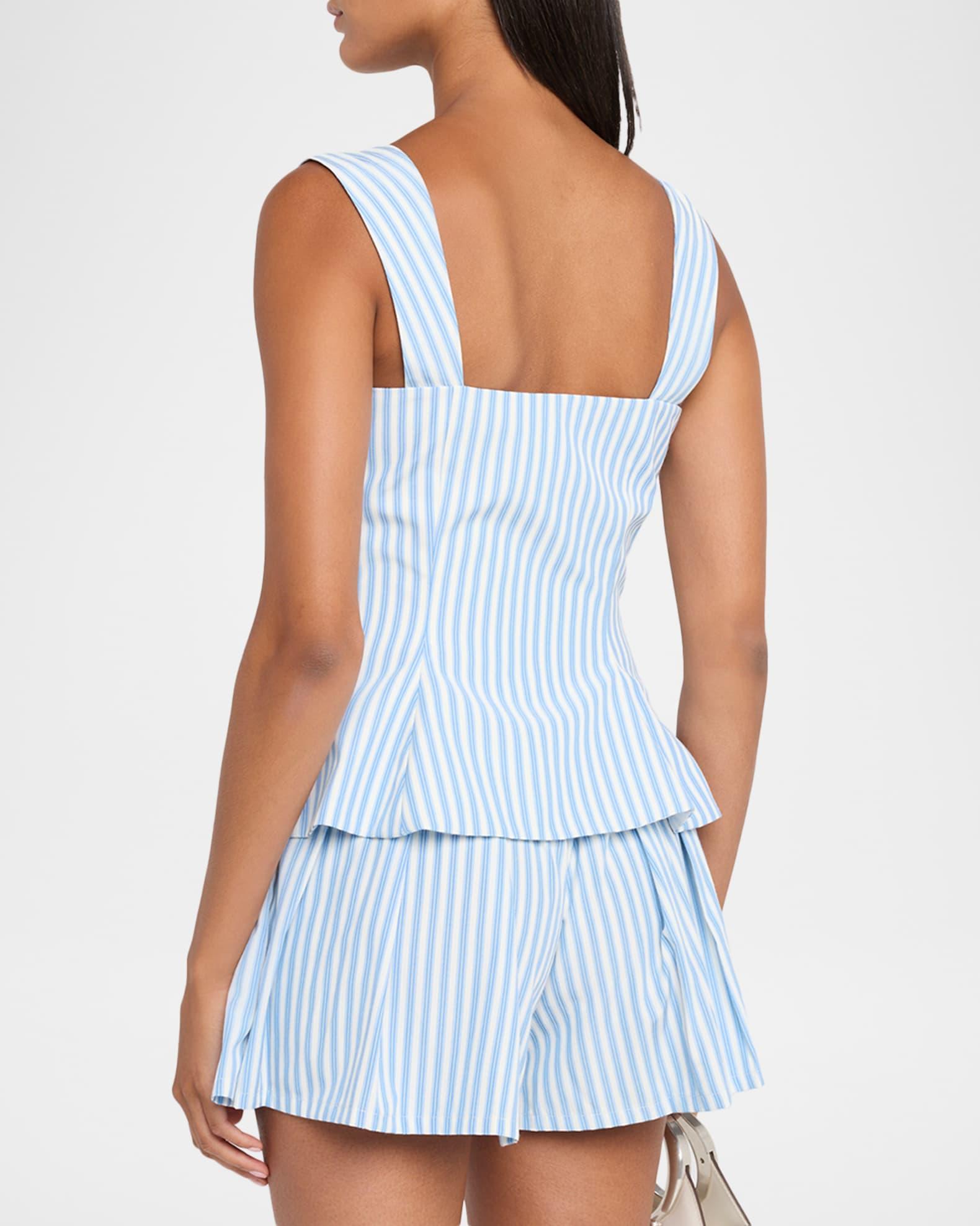Crystal Grommet Laced Stripe Top Product Image