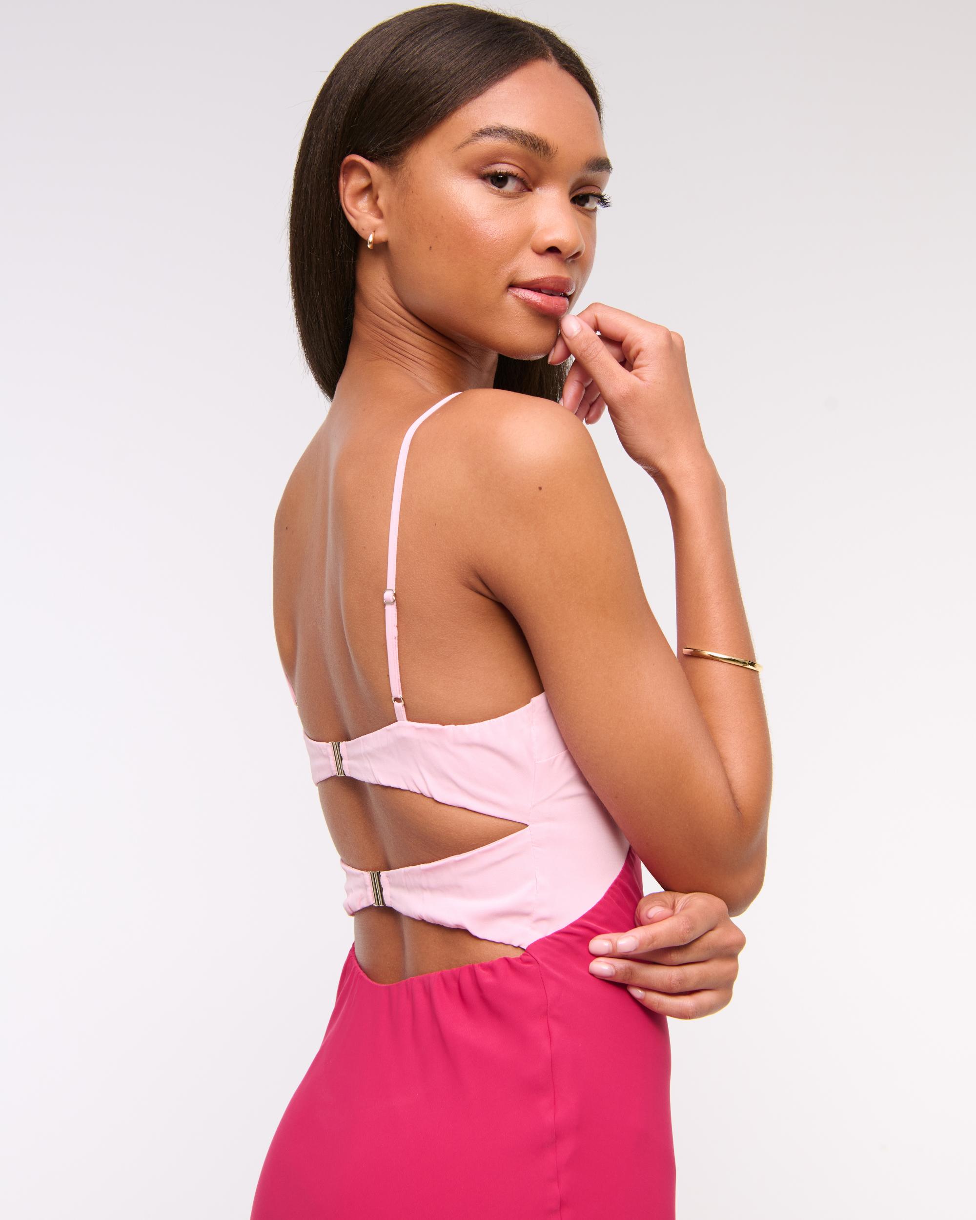 The A&F Julia Slip Cutout Maxi Dress Product Image