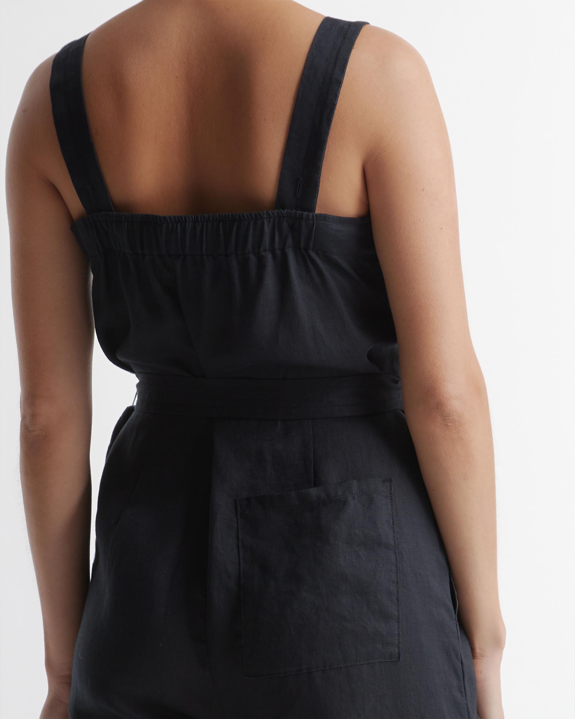 Quince | Women's 100% European Linen Square Neck Jumpsuit Product Image