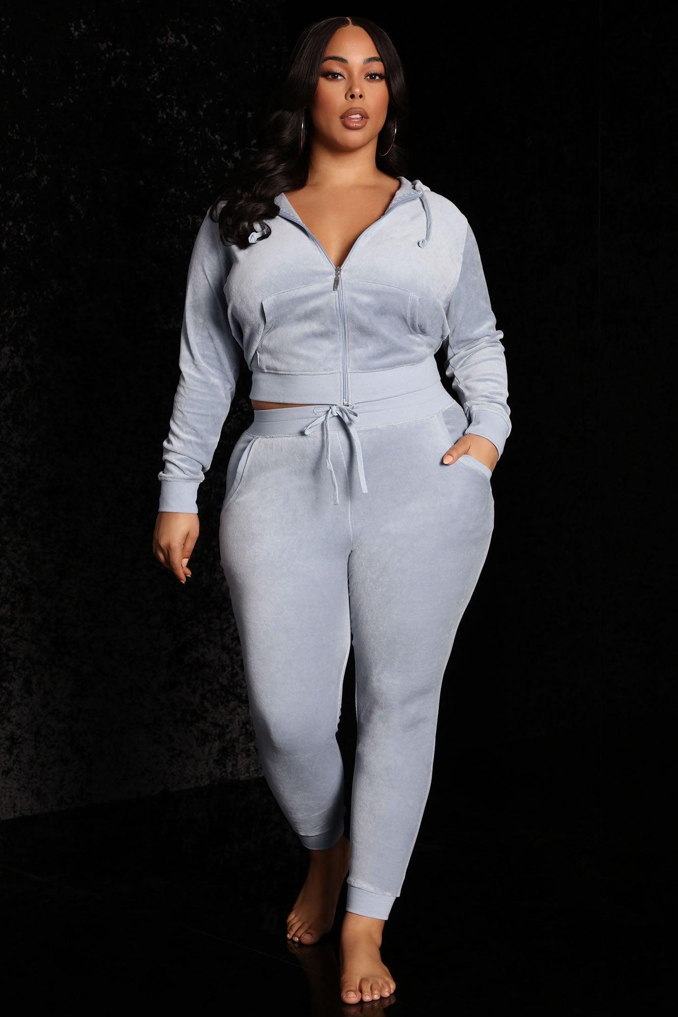 The Original Trendsetter Velour Set - Blue Product Image