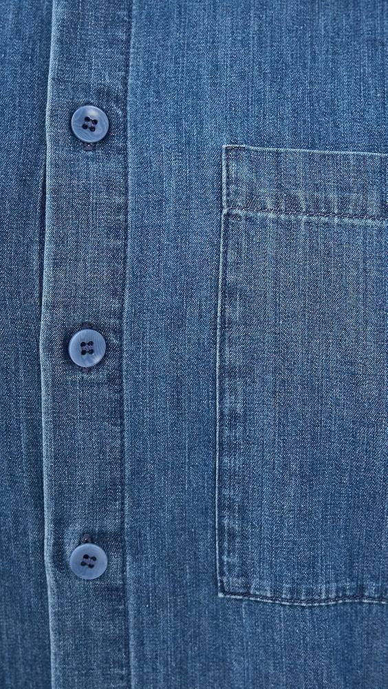 Tibi Lightweight Stone Wash Denim Shirtdress | Shopbop Product Image