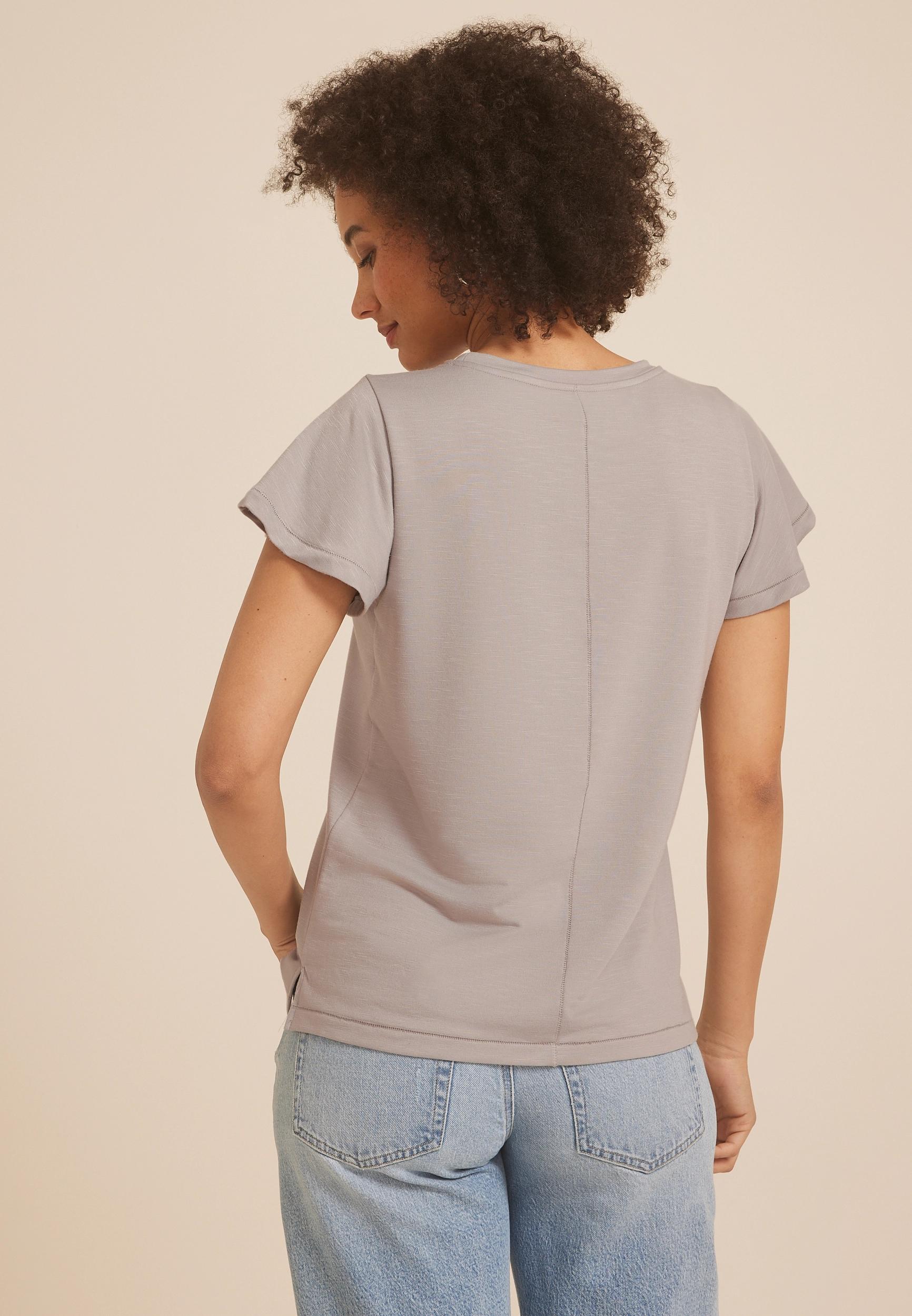 24/7 French Terry Flutter Sleeve Tee Product Image