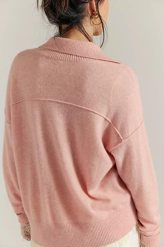 Eloura Cashmere Henley Sweater Product Image