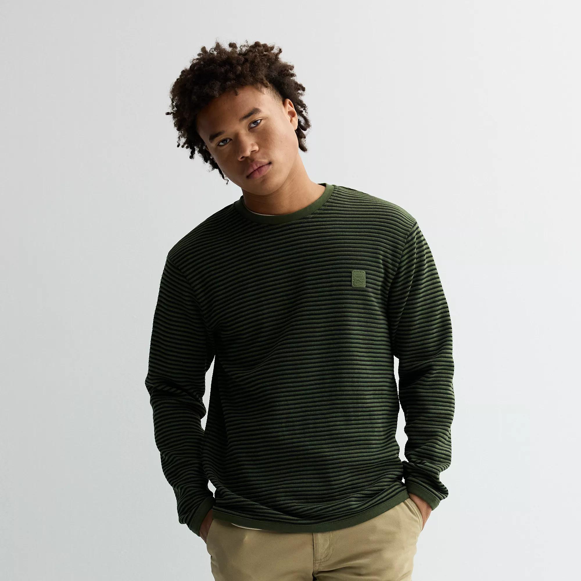 Men's Laguna Long Sleeve Waffle Knit Tee, Size: Large, Blue Product Image