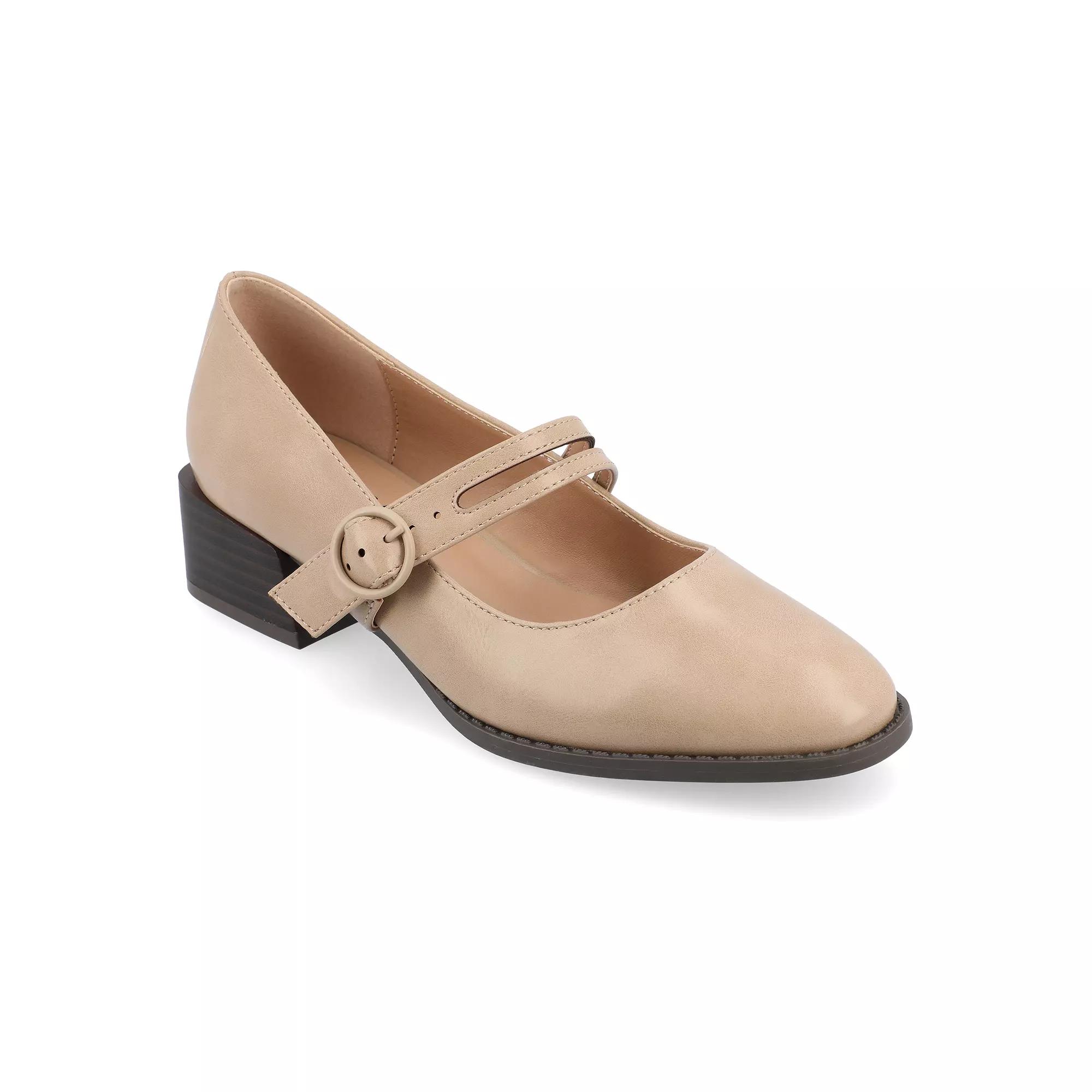 Journee Tru Comfort Foam Savvi Womens Block Heels Brown Product Image