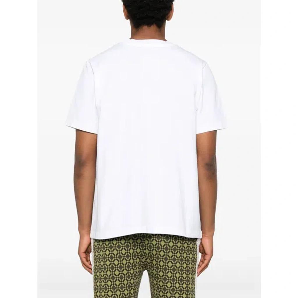 CASABLANCA Cotton Crew Neck T-shirt With Graphic Print In White Product Image