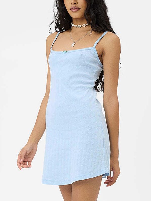 Solid Bow Decor Cami Mini Dress Product Image