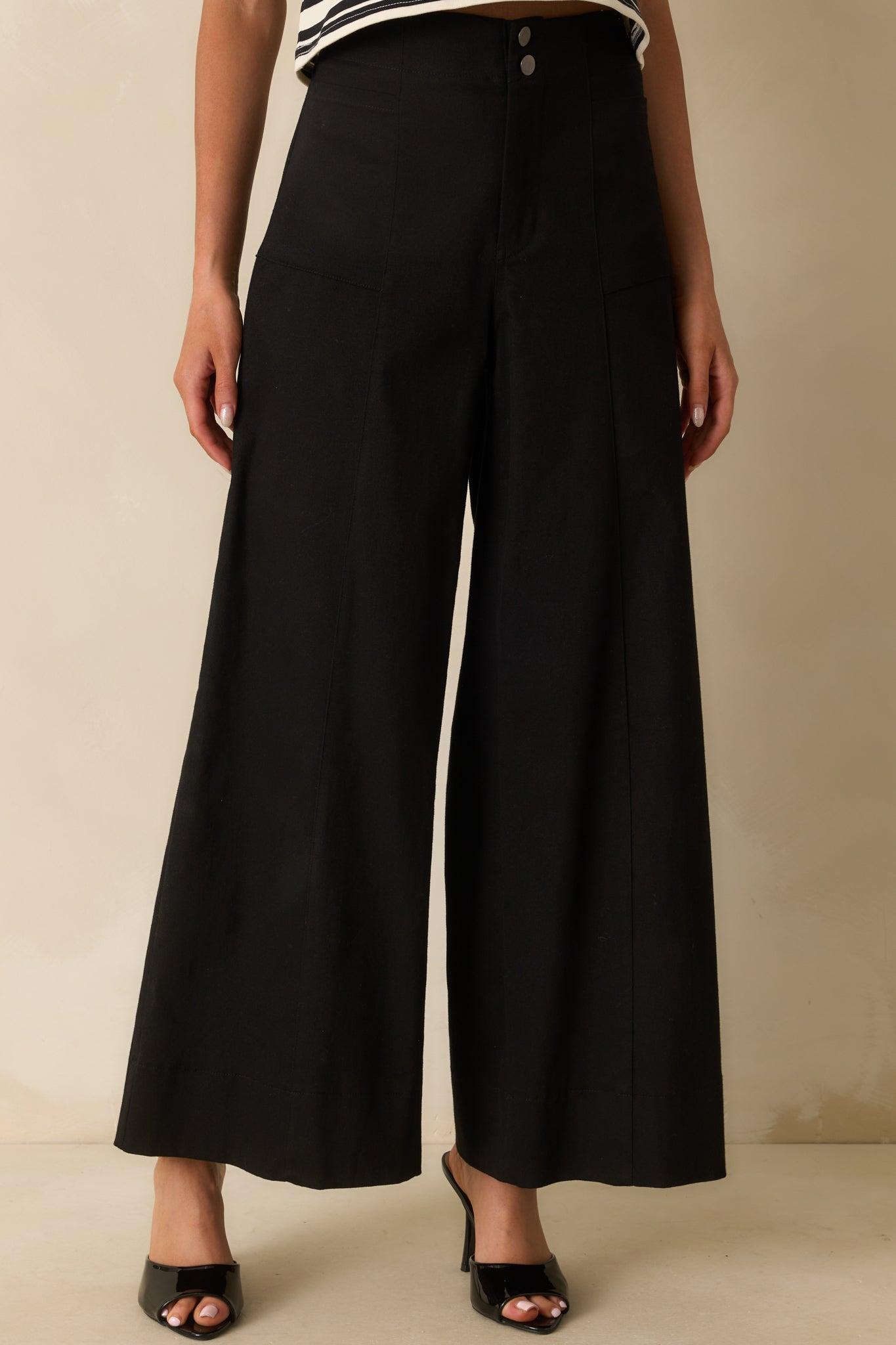 Daylight Glimmer Black Wide Leg Pants Product Image