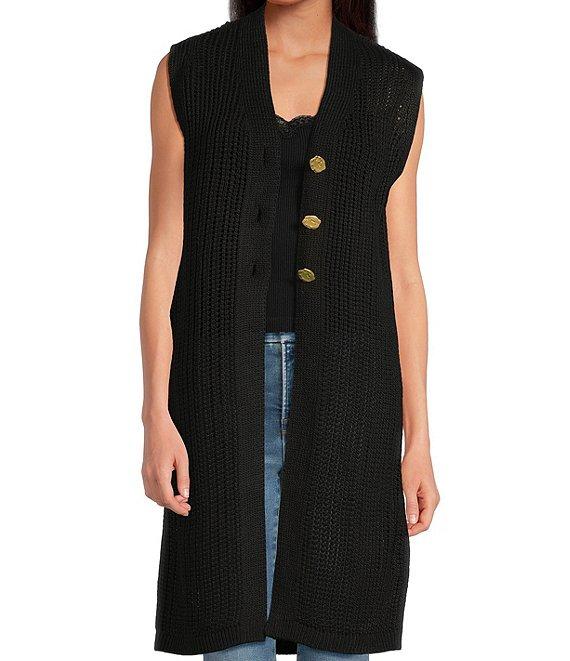 Anna & Ava Open Weave Long Vest Product Image