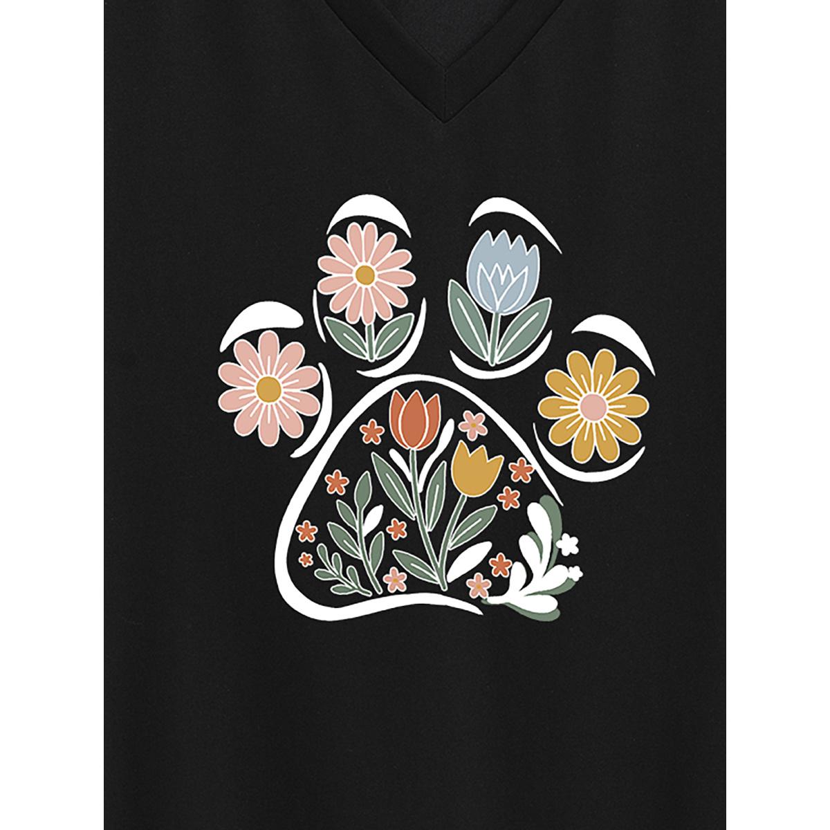 Plus Size Beach Vibes Round Neck T-Shirt Black Women Non Tropical Round Neck Casual T-shirts BloomChic 10/M Product Image