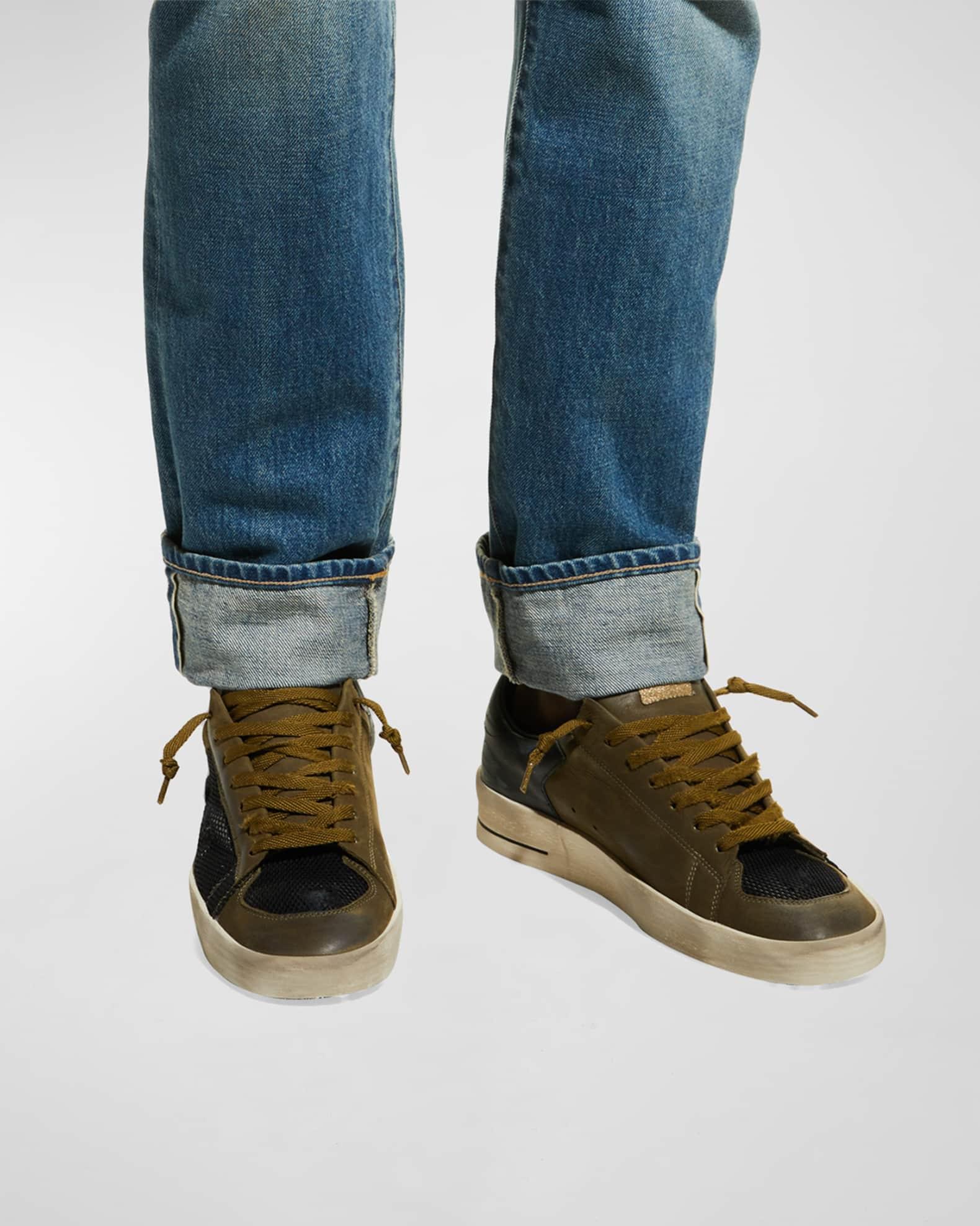 Men's Stardan Leather & Mesh Low-Top Sneakers Product Image