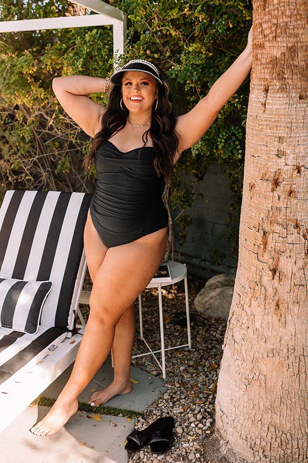Beach Tower One Piece Swimsuit in Black Curves Product Image