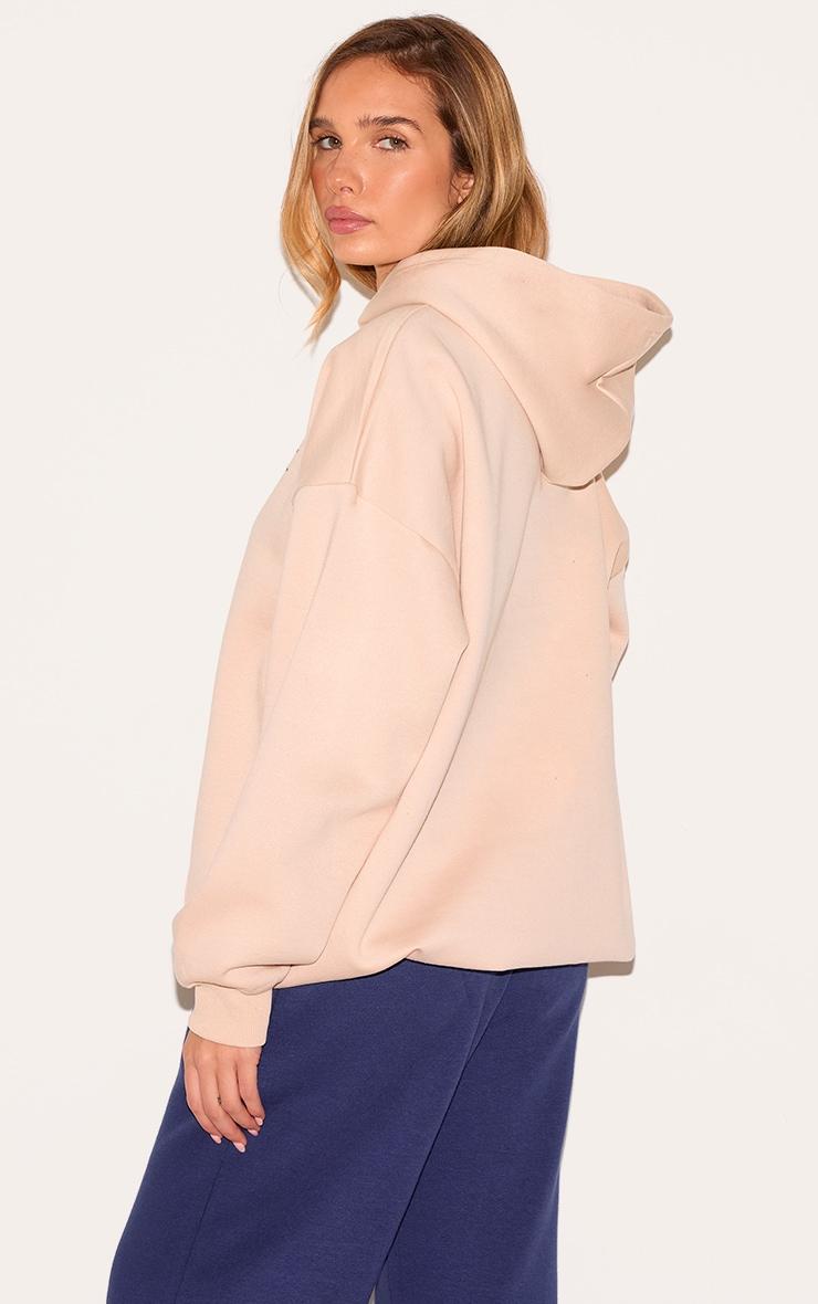  PRETTYLITTLETHING Cream Oversized Hoodie Product Image