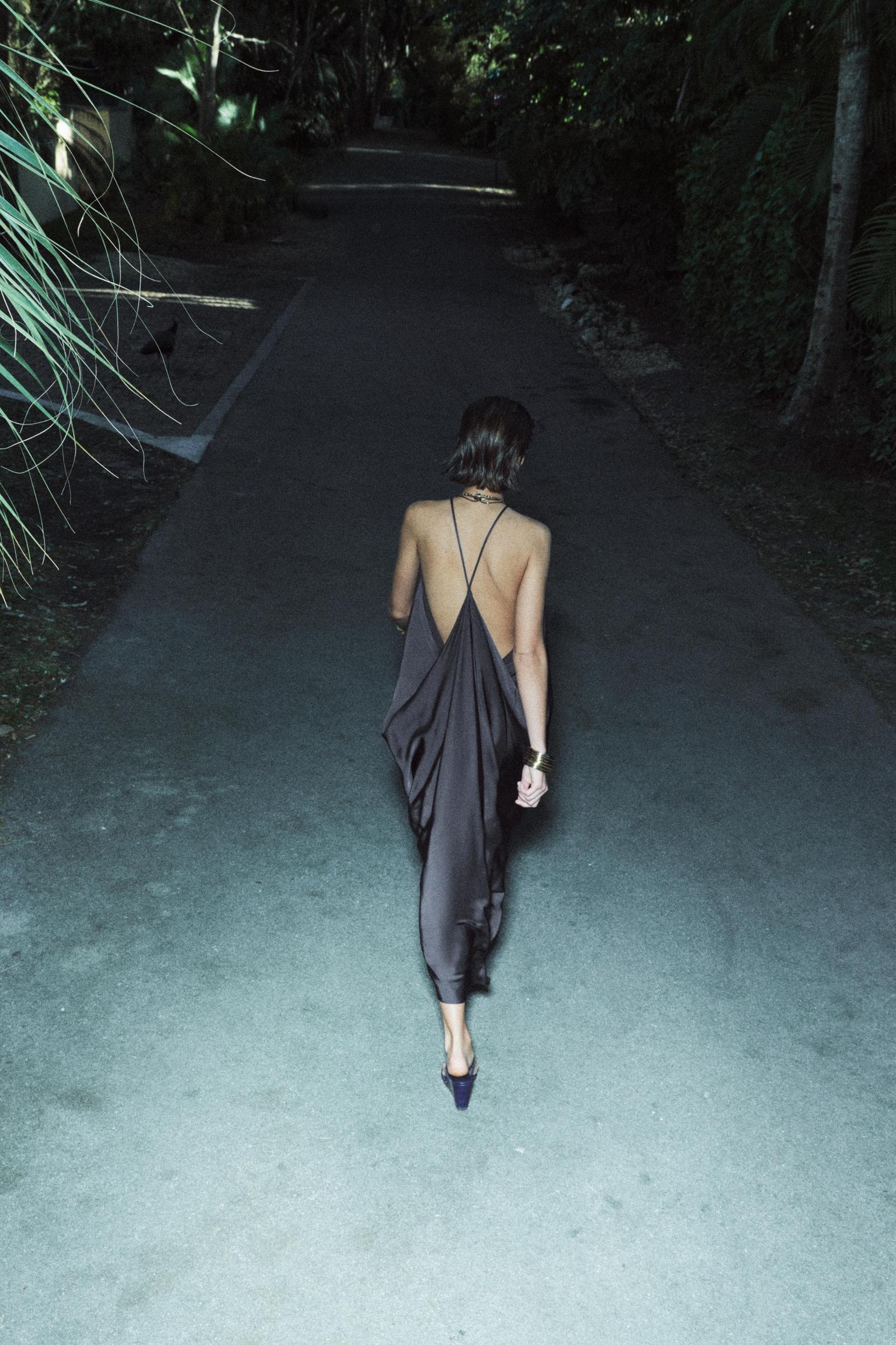 SATIN EFFECT DRESS ZW COLLECTION Product Image