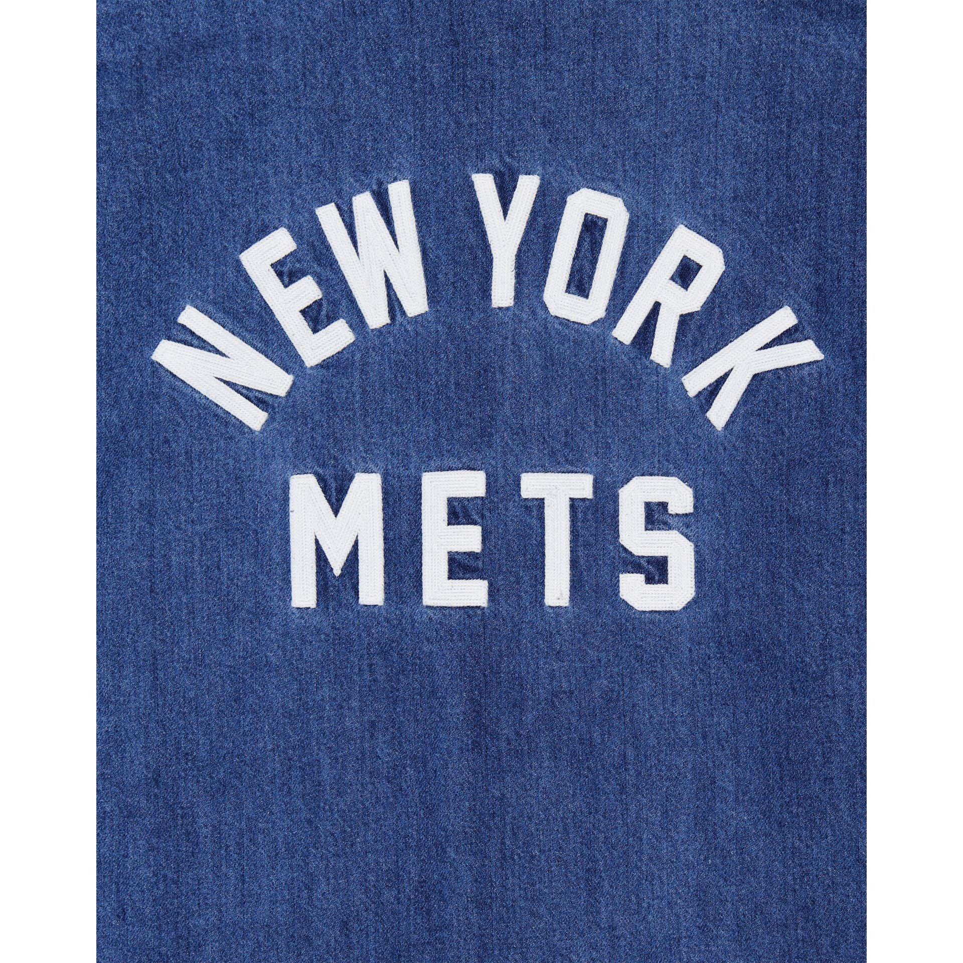 New York Mets Denim Coach Jacket Male Product Image