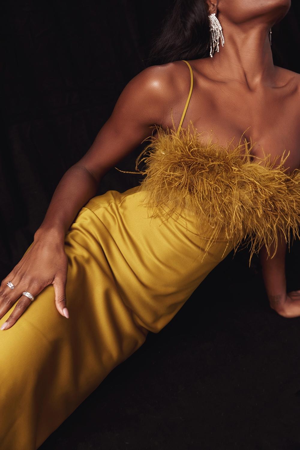 Renee  chartreuse maxi dress Product Image