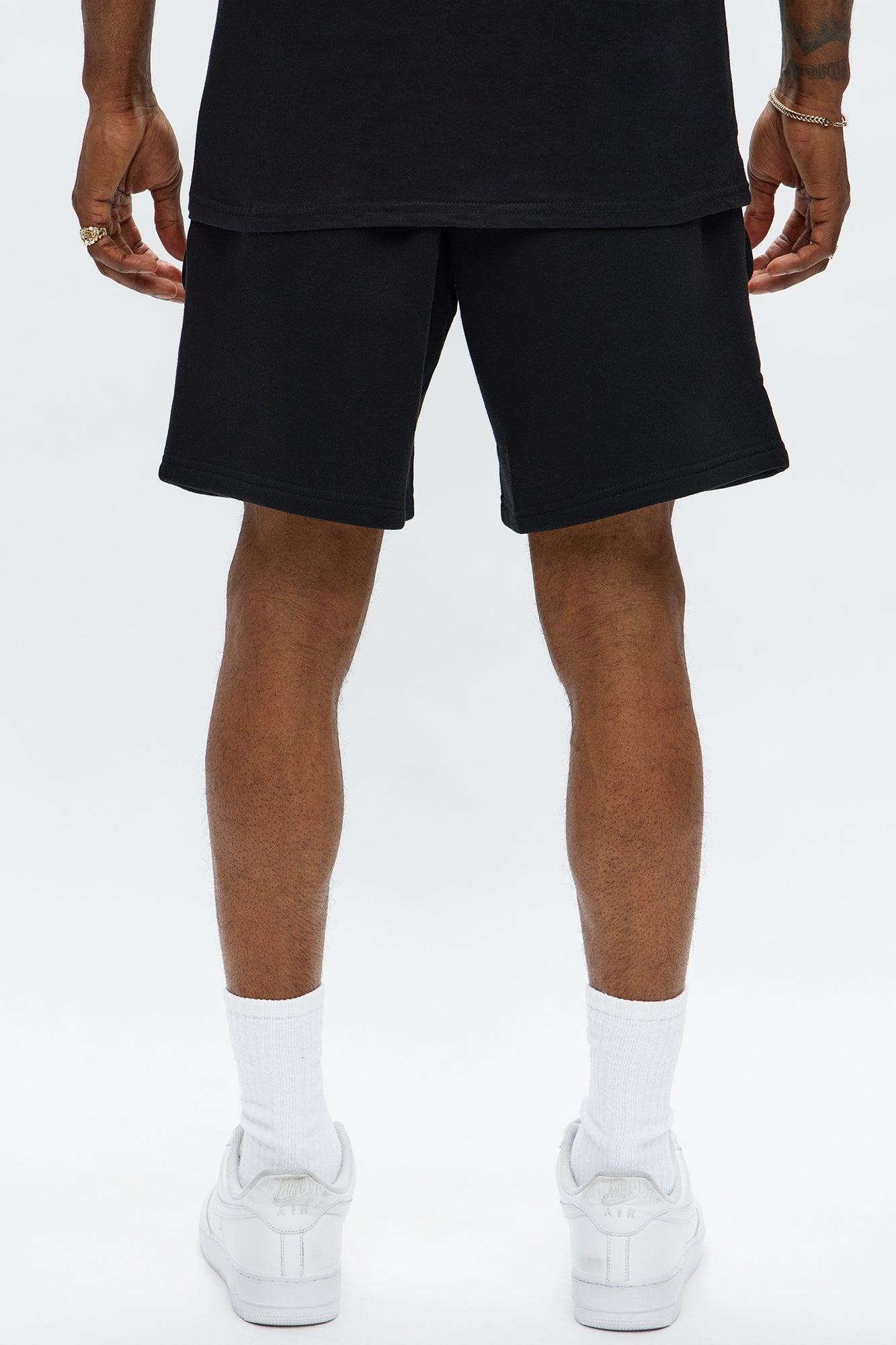 Tyson Relaxed Cargo Snap Shorts - Black Male Product Image