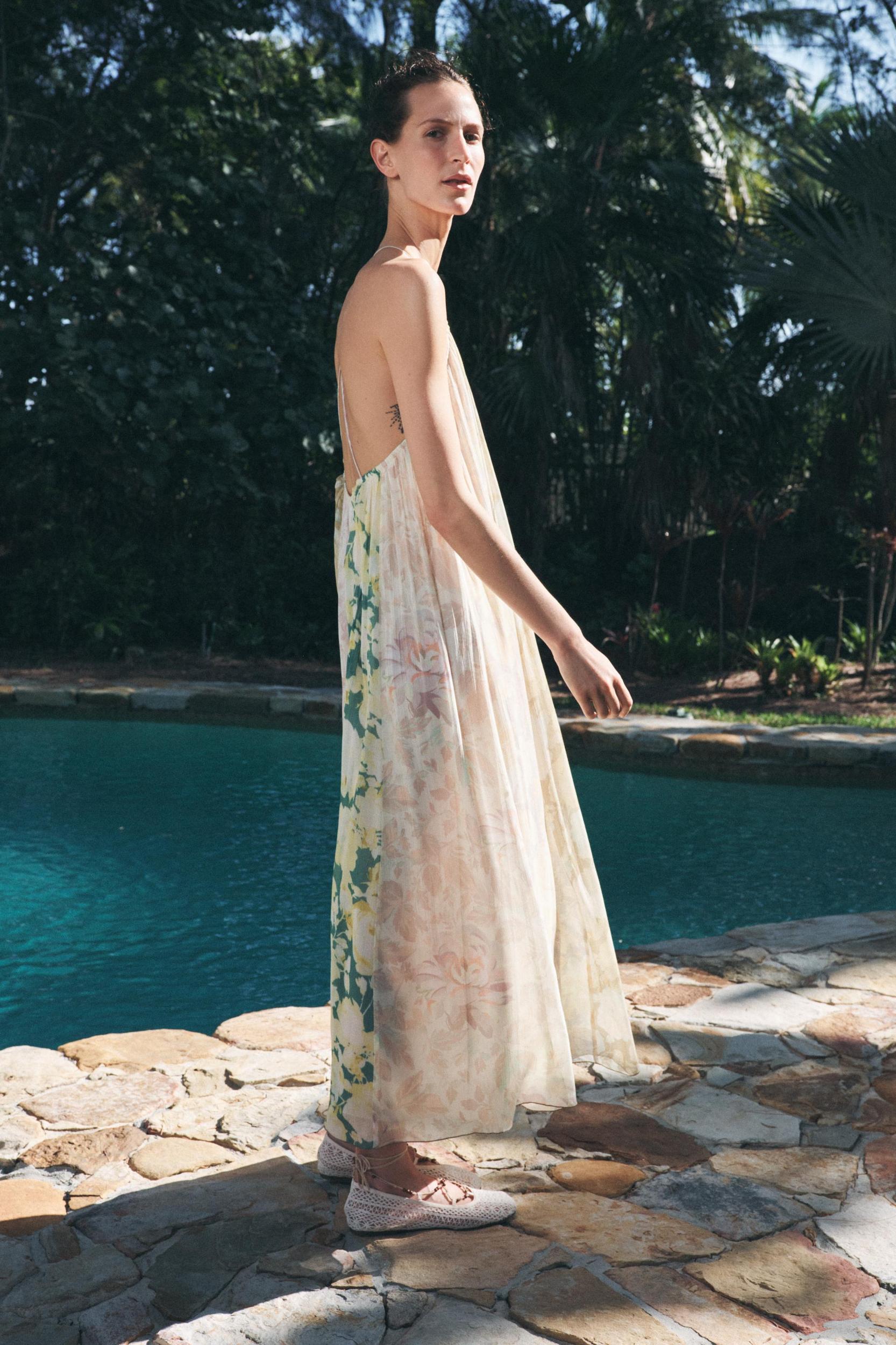 FLORAL PATCHWORK DRESS ZW COLLECTION Product Image